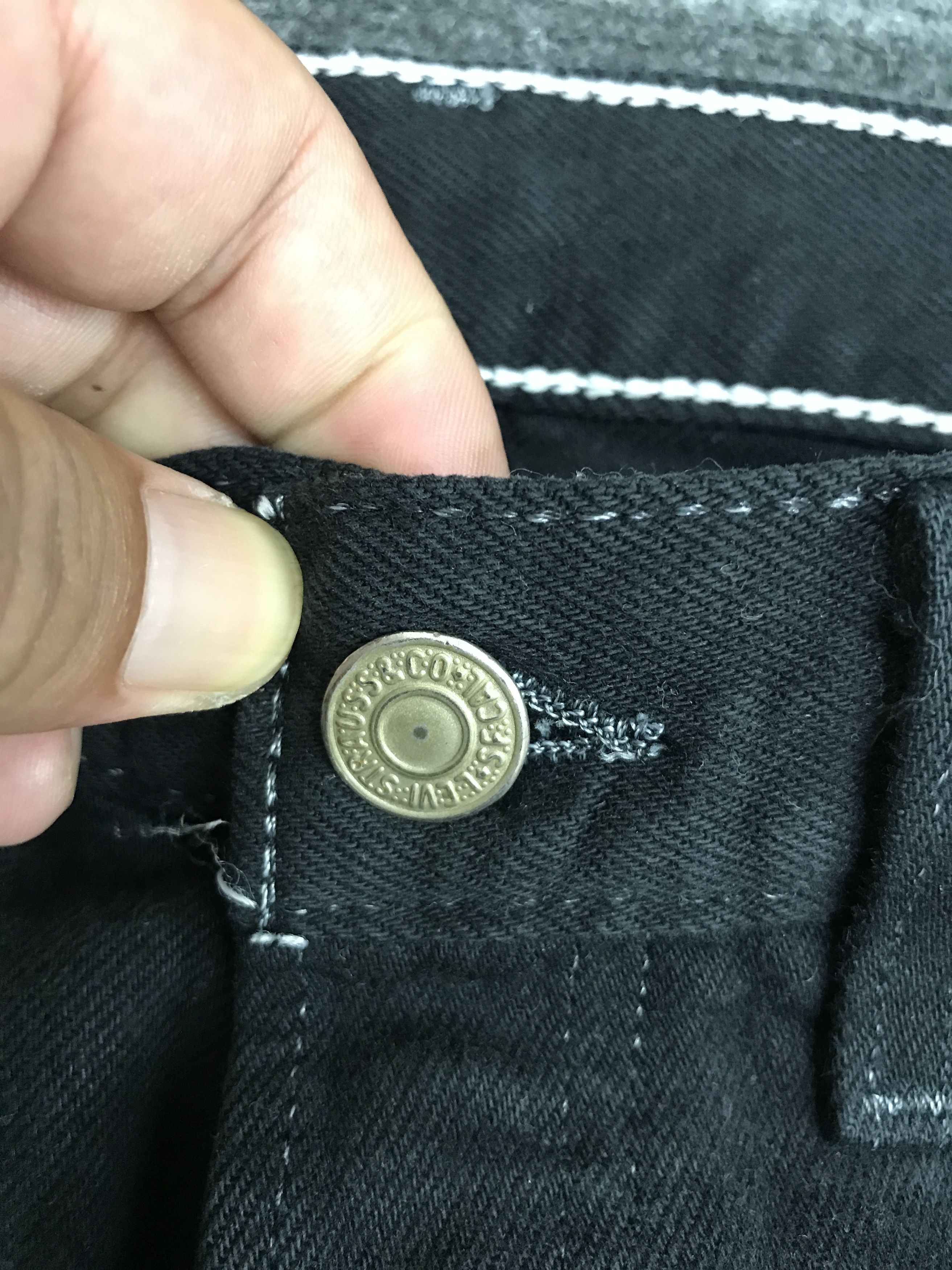 Levi's VL201-Vintage Levis 501 Superblack Jeans Size US 27 - 5 Thumbnail