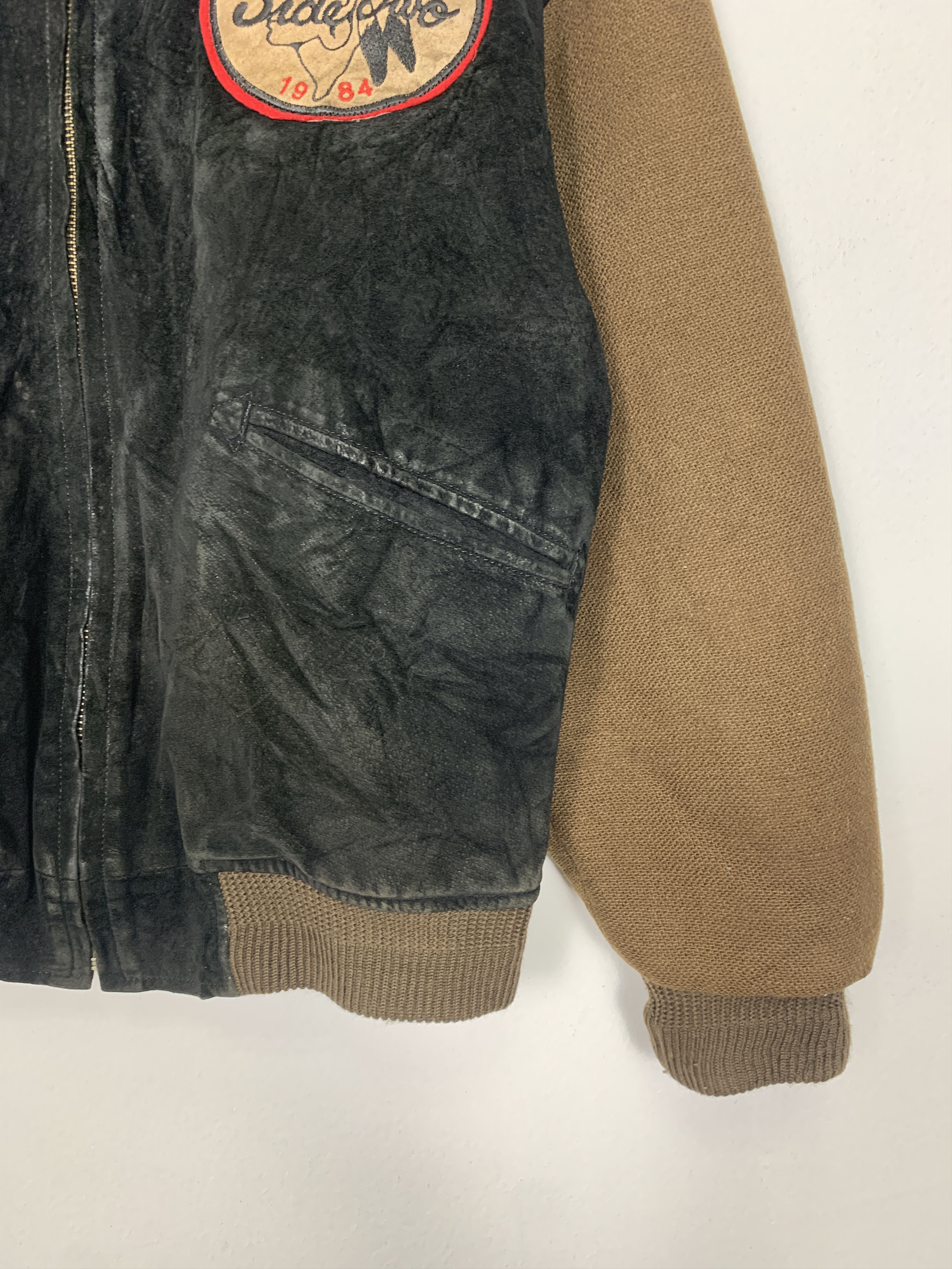 Vintage Vintage SIDE TWO Varsity Bomber Jacket Nice Design J1087 Size US M / EU 48-50 / 2 - 5 Thumbnail