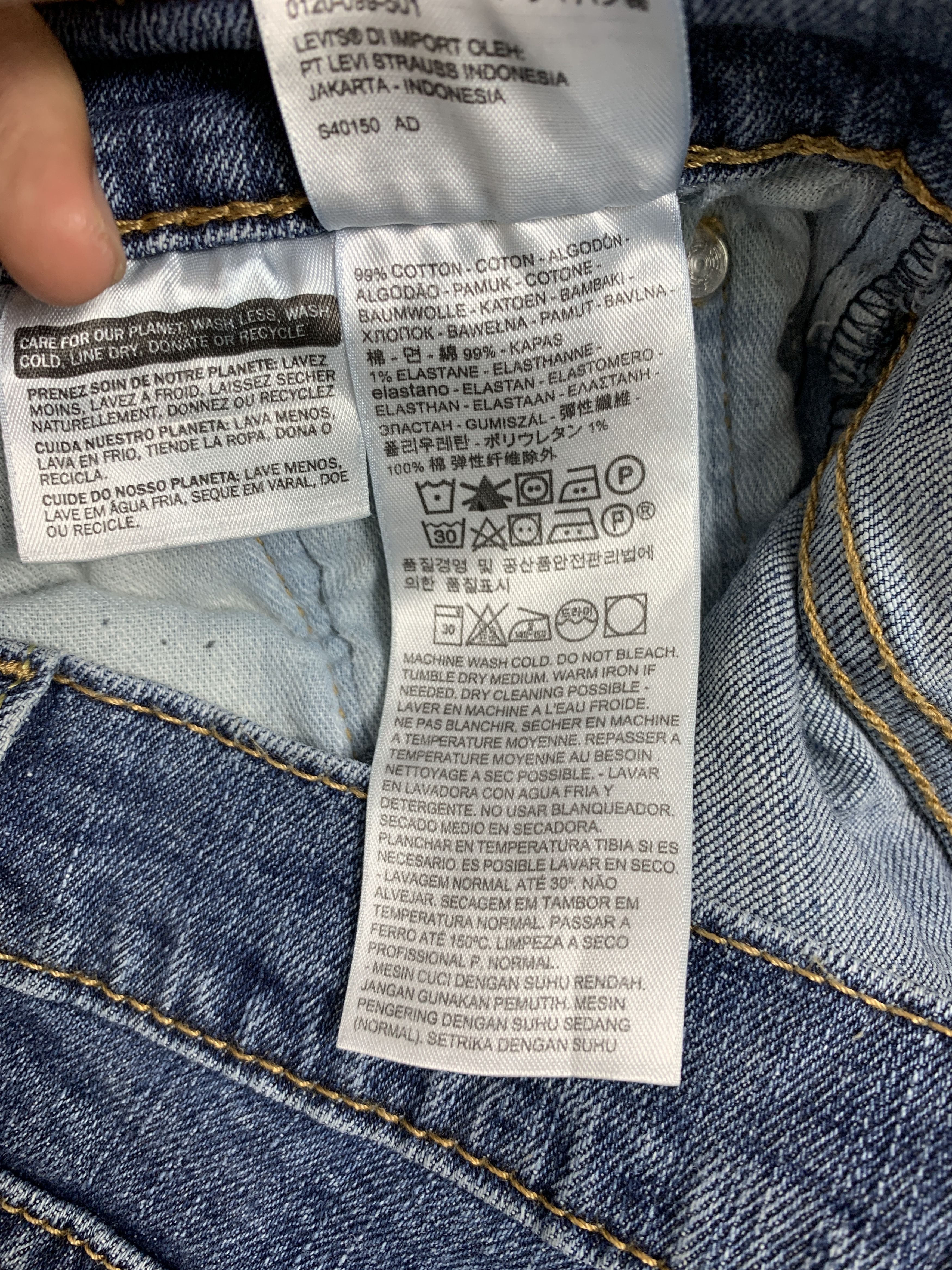 Levi's × Vintage Vintage LEVI'S Staright Cut Faded Blue Jeans Medium Blue Size US 28 / EU 44 - 16 Thumbnail