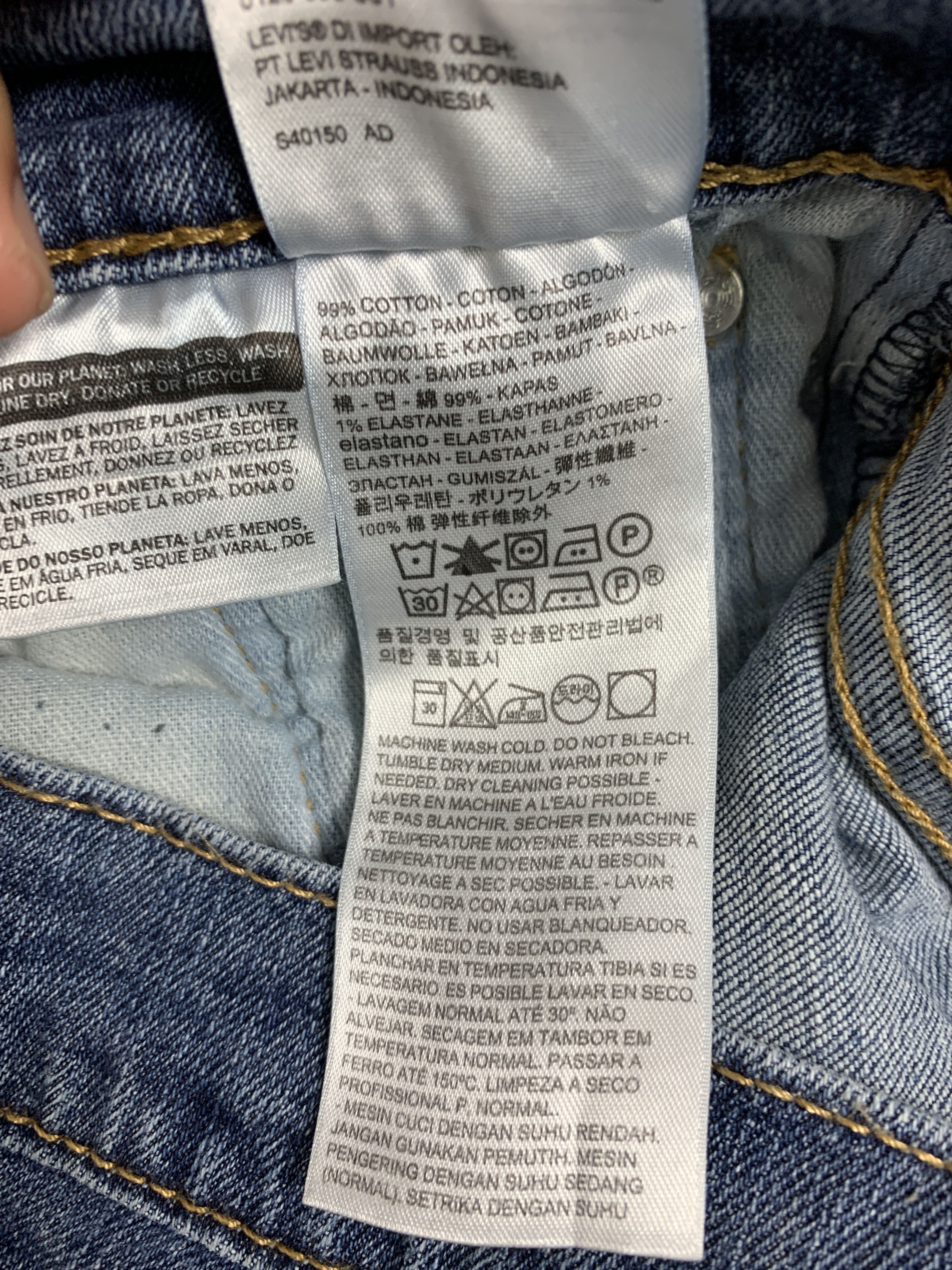 Levi's × Vintage Vintage LEVI'S Staright Cut Faded Blue Jeans Medium Blue Size US 28 / EU 44 - 15 Thumbnail