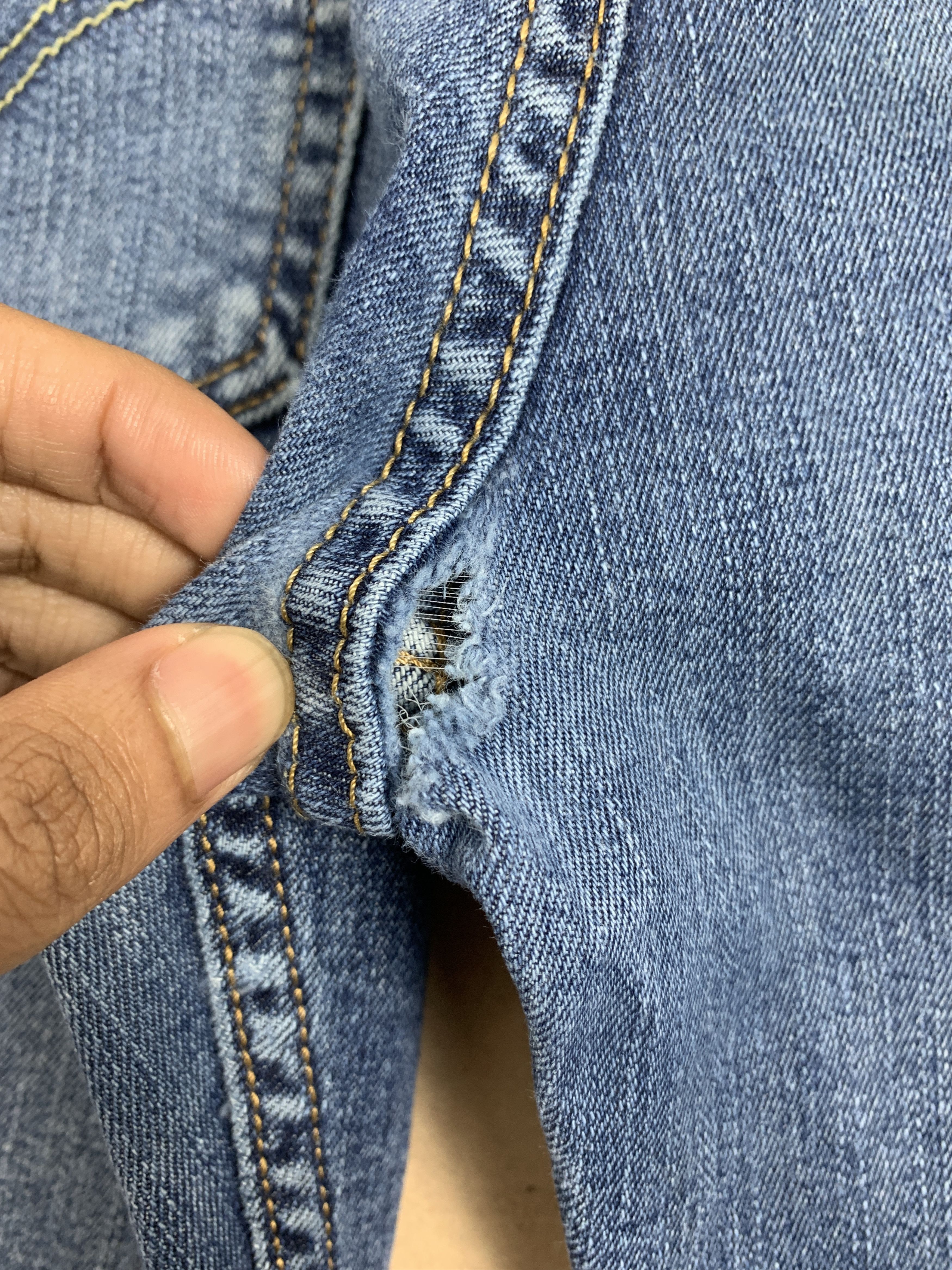Levi's × Vintage Vintage LEVI'S Staright Cut Faded Blue Jeans Medium Blue Size US 28 / EU 44 - 10 Thumbnail