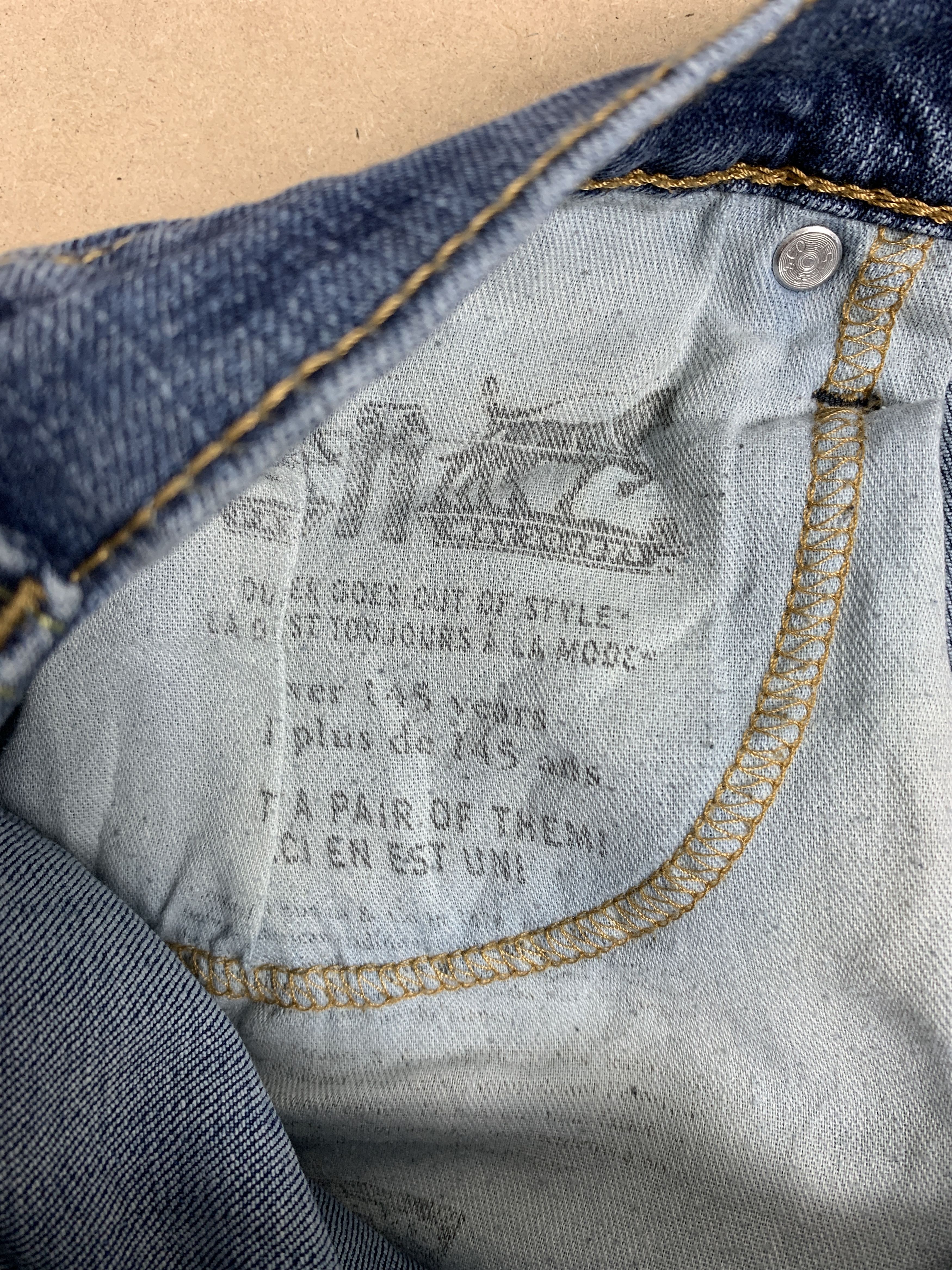 Levi's × Vintage Vintage LEVI'S Staright Cut Faded Blue Jeans Medium Blue Size US 28 / EU 44 - 11 Thumbnail