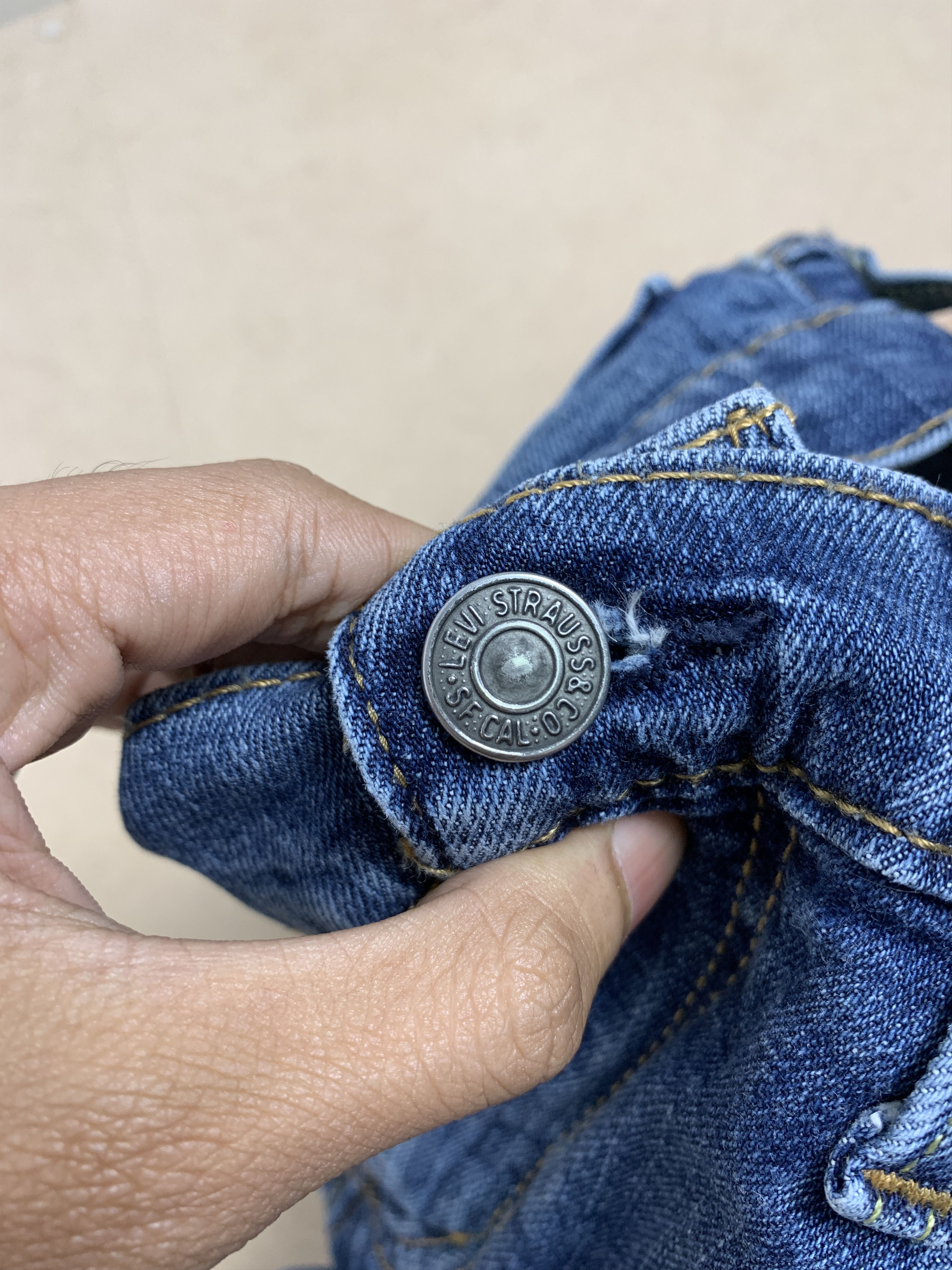 Levi's × Vintage Vintage LEVI'S Staright Cut Faded Blue Jeans Medium Blue Size US 28 / EU 44 - 20 Thumbnail