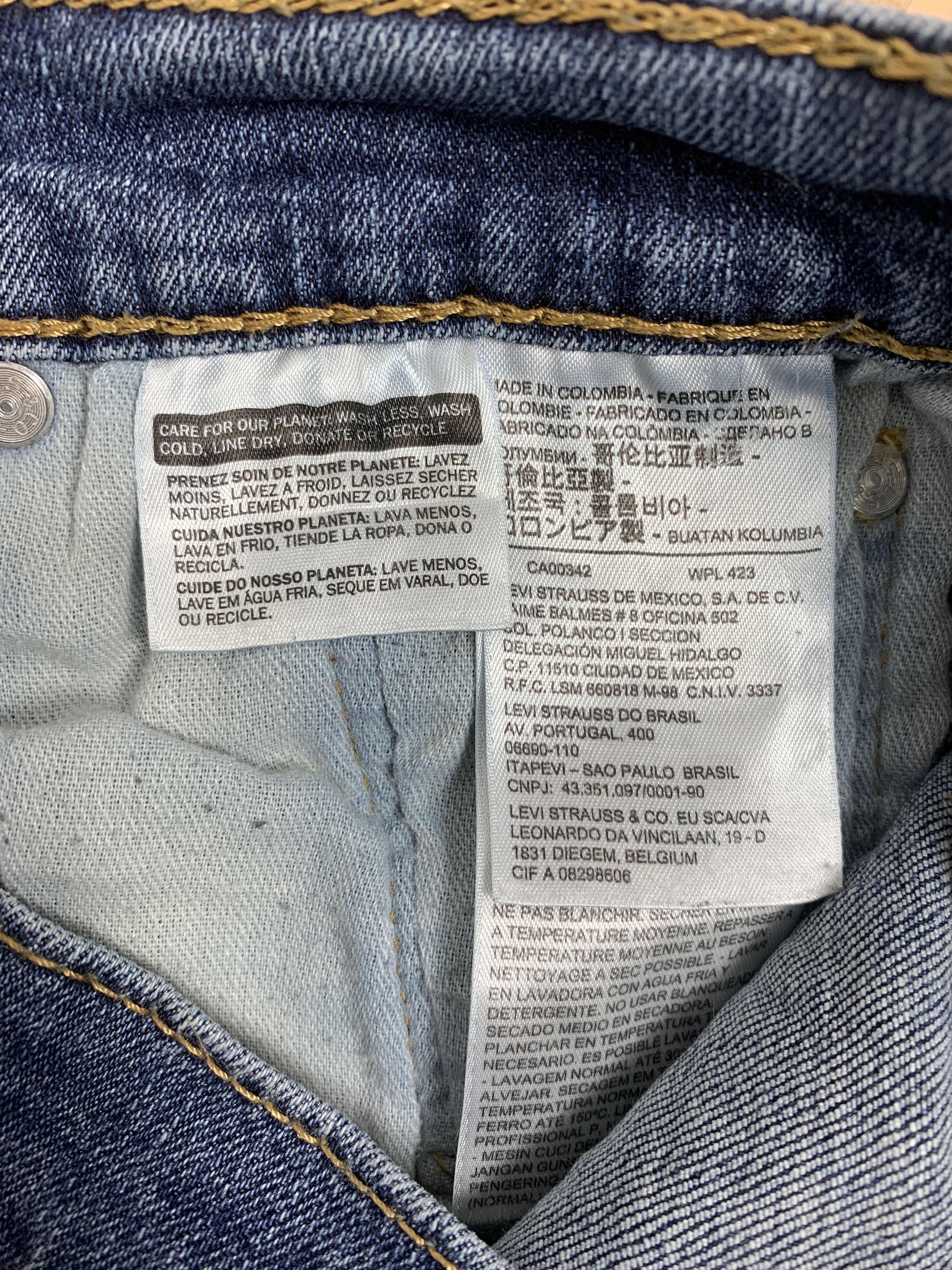 Levi's × Vintage Vintage LEVI'S Staright Cut Faded Blue Jeans Medium Blue Size US 28 / EU 44 - 12 Thumbnail