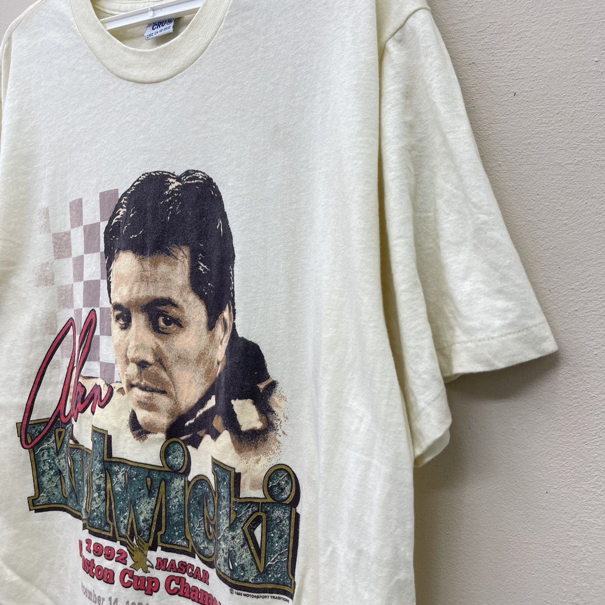 NASCAR Vintage 90s Alan Kulwicki Winston Cup Champion T-Shirt Size US XL / EU 56 / 4 - 2 Thumbnail