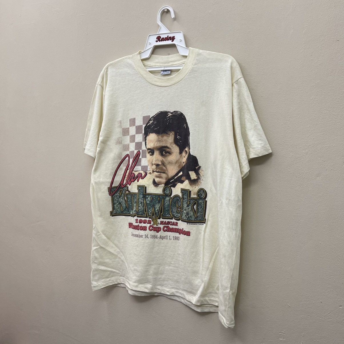 NASCAR Vintage 90s Alan Kulwicki Winston Cup Champion T-Shirt Size US XL / EU 56 / 4 - 4 Thumbnail