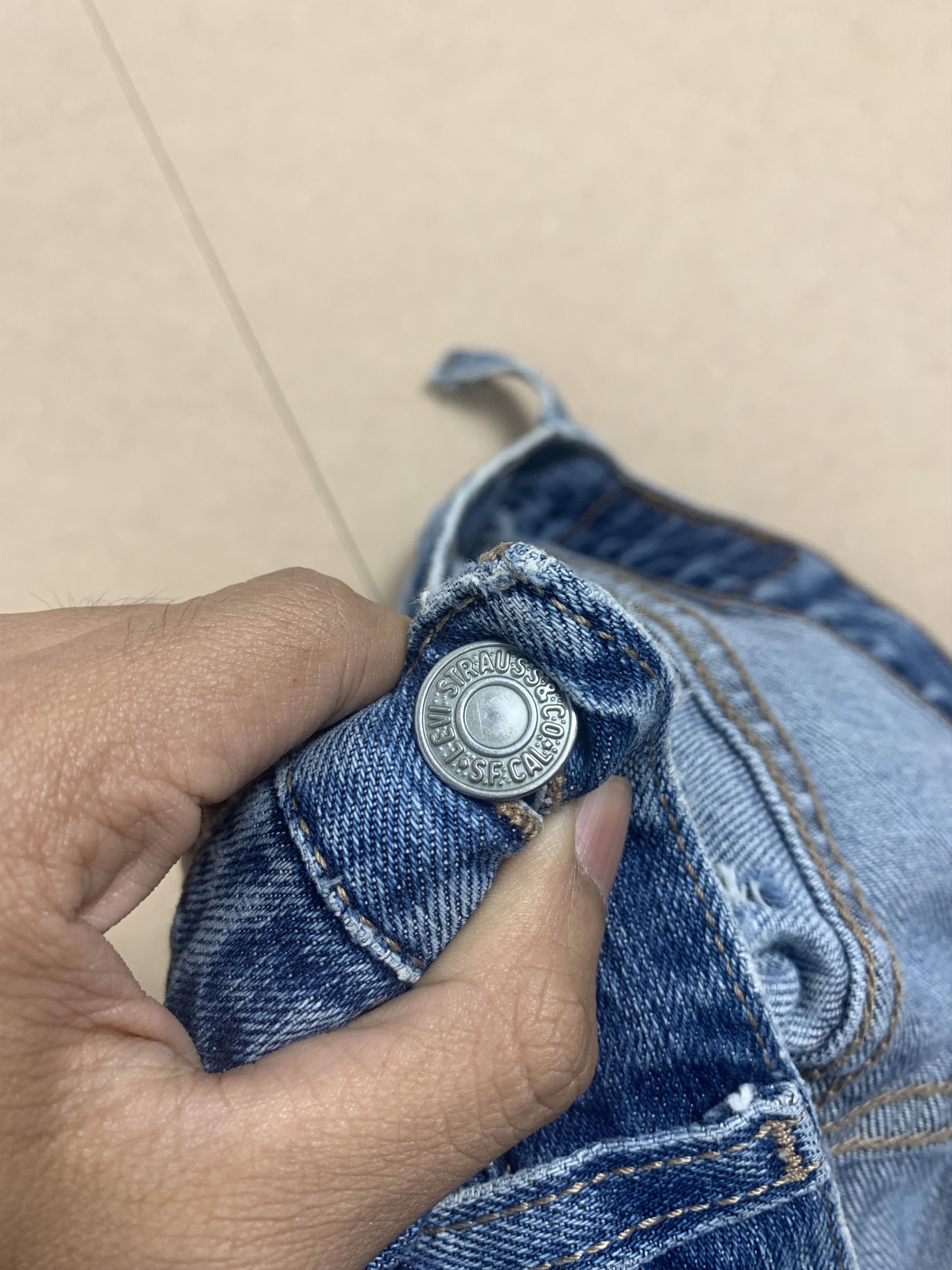 Levi's × Vintage Vintage Levis 505 Straight Cut Faded Blue Jeans Size US 34 / EU 50 - 15 Thumbnail