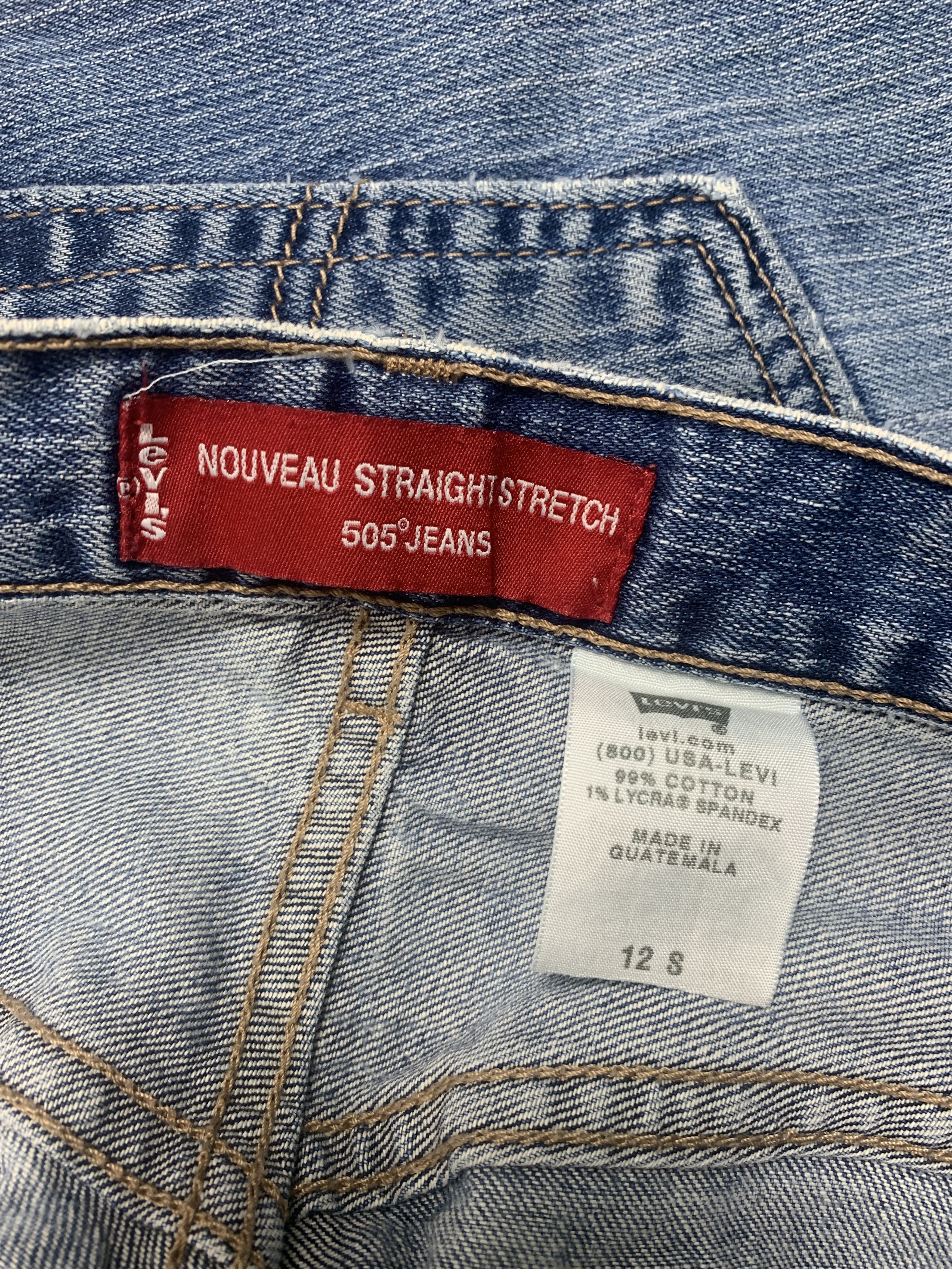 Levi's × Vintage Vintage Levis 505 Straight Cut Faded Blue Jeans Size US 34 / EU 50 - 12 Thumbnail
