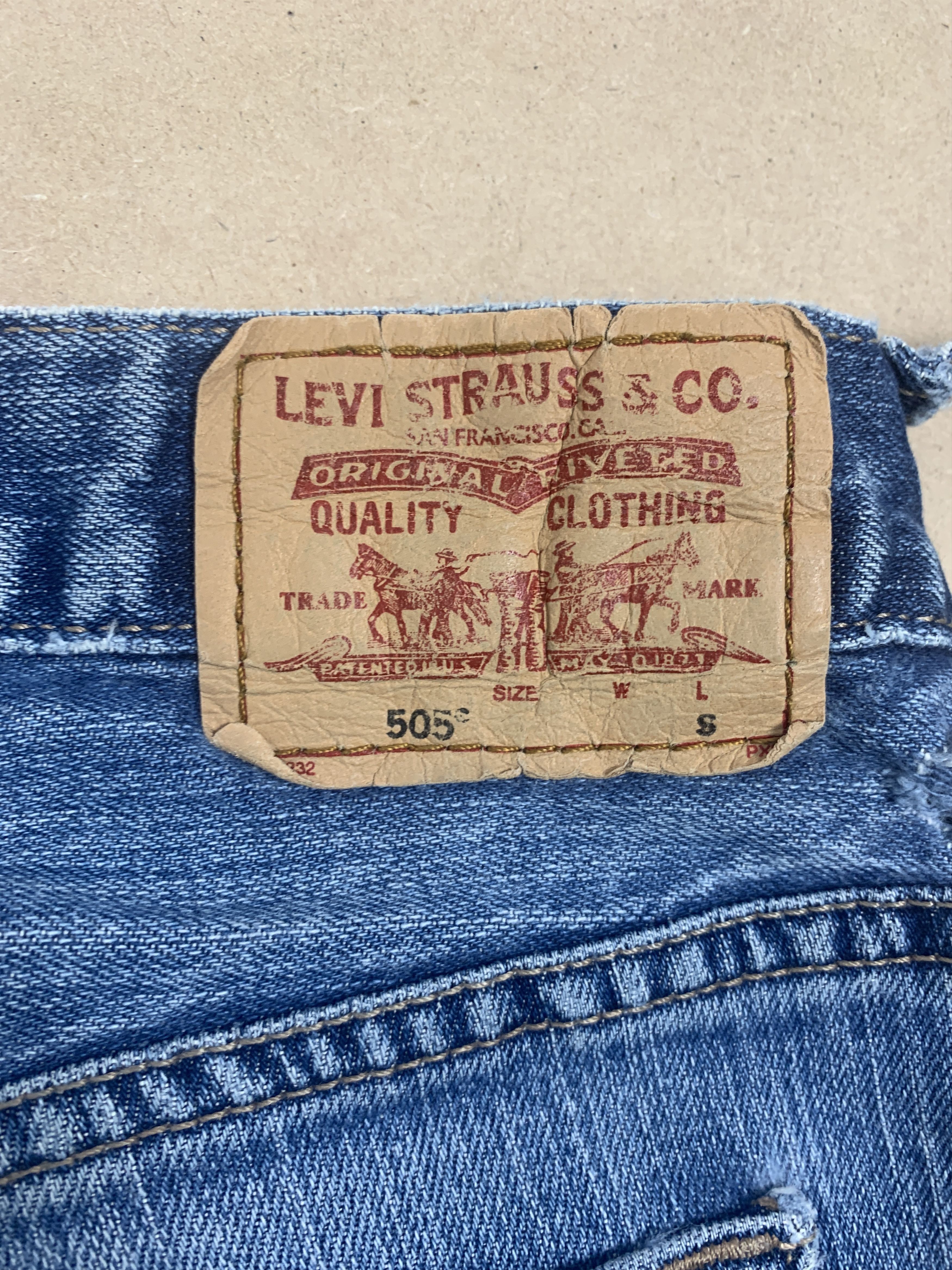 Levi's × Vintage Vintage Levis 505 Straight Cut Faded Blue Jeans Size US 34 / EU 50 - 10 Thumbnail