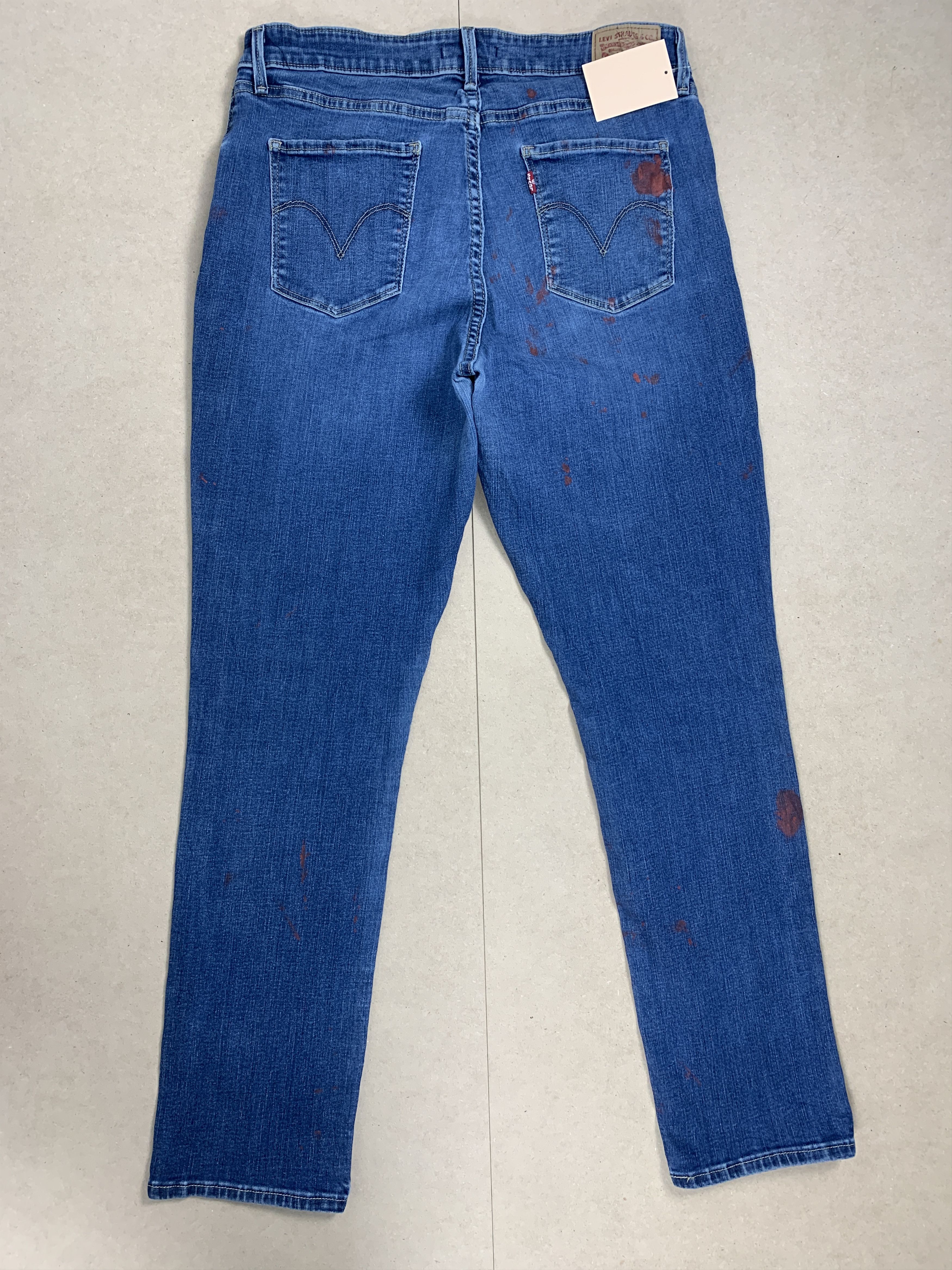 Levi's × Vintage Vintage Levis 575 Mid Skinny Faded Blue Jeans Size US 32 / EU 48 - 5 Thumbnail