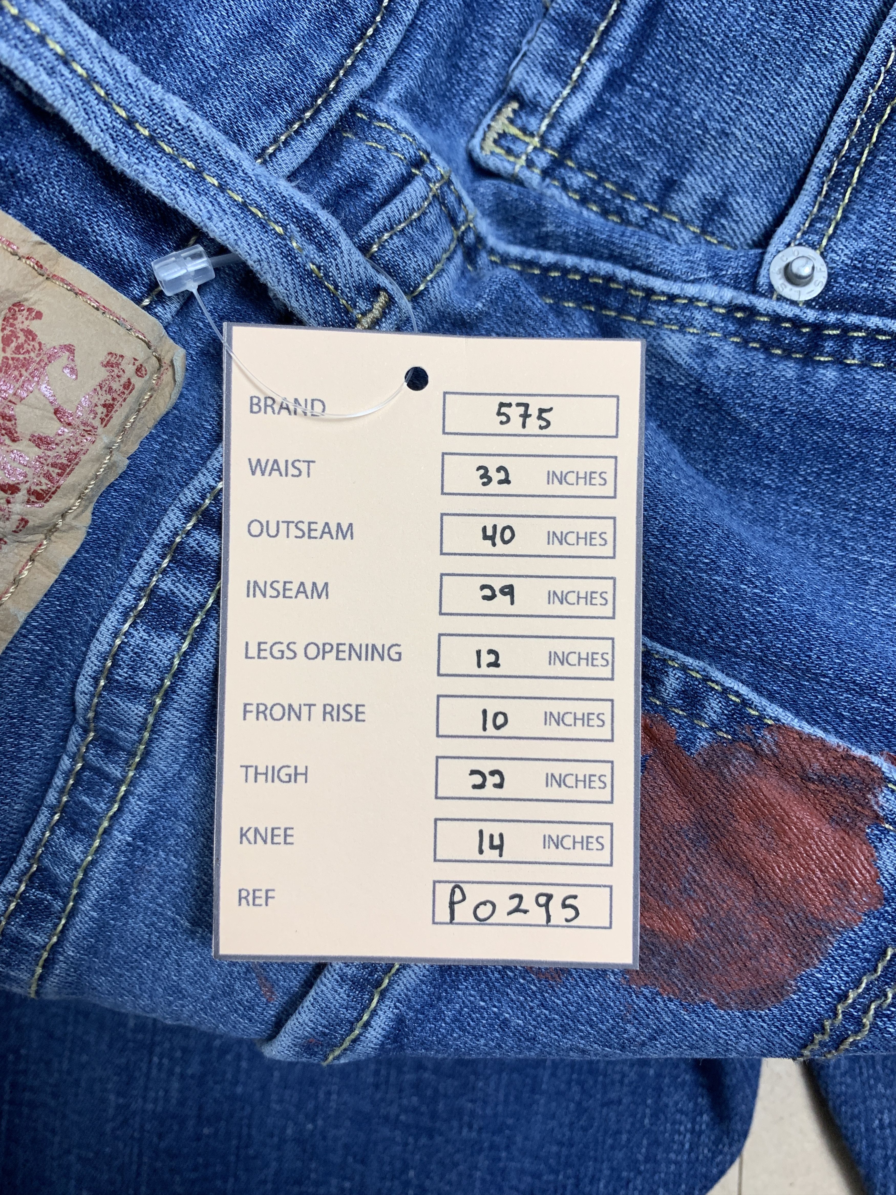 Levi's × Vintage Vintage Levis 575 Mid Skinny Faded Blue Jeans Size US 32 / EU 48 - 23 Thumbnail
