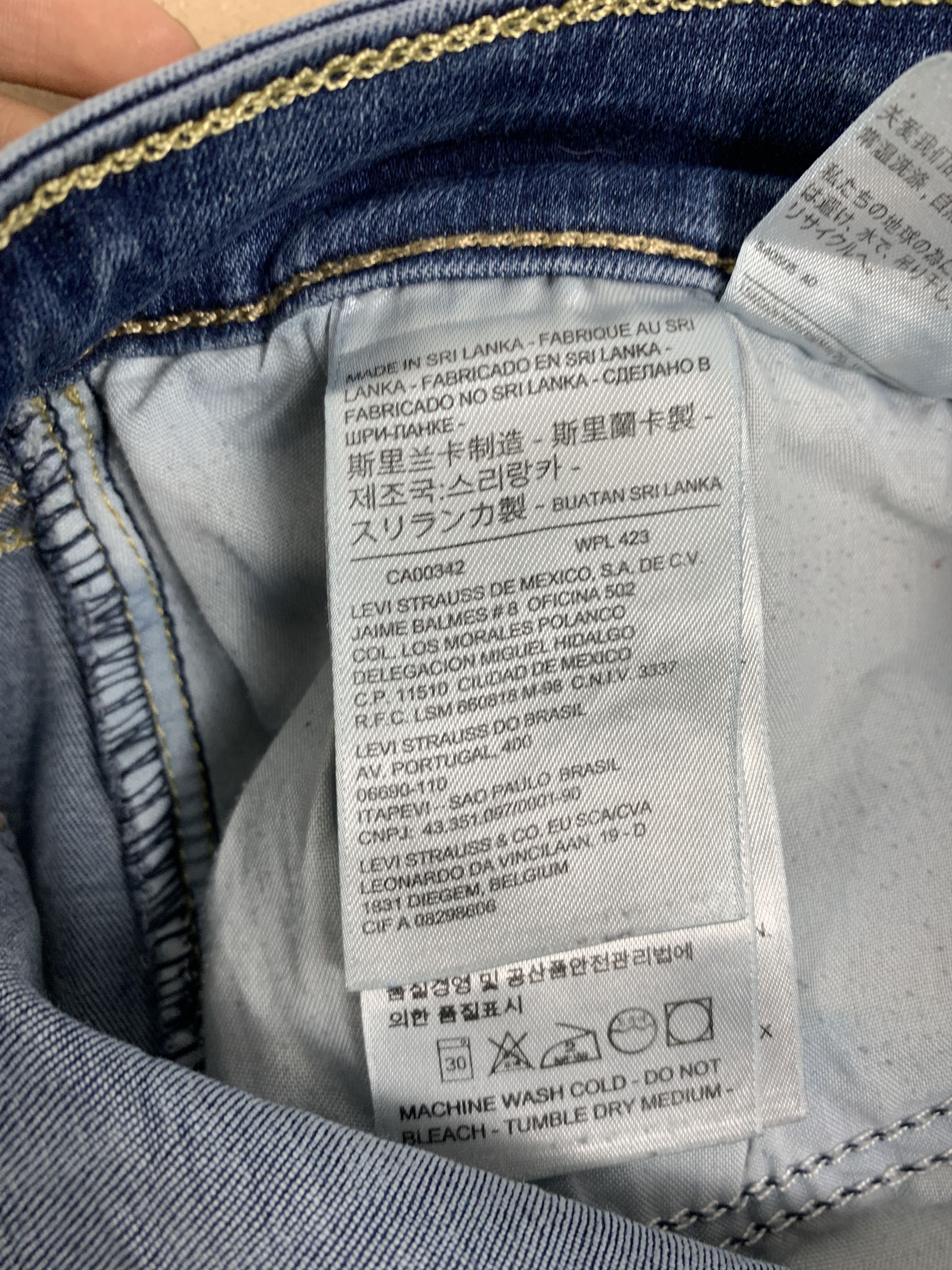Levi's × Vintage Vintage Levis 575 Mid Skinny Faded Blue Jeans Size US 32 / EU 48 - 10 Thumbnail