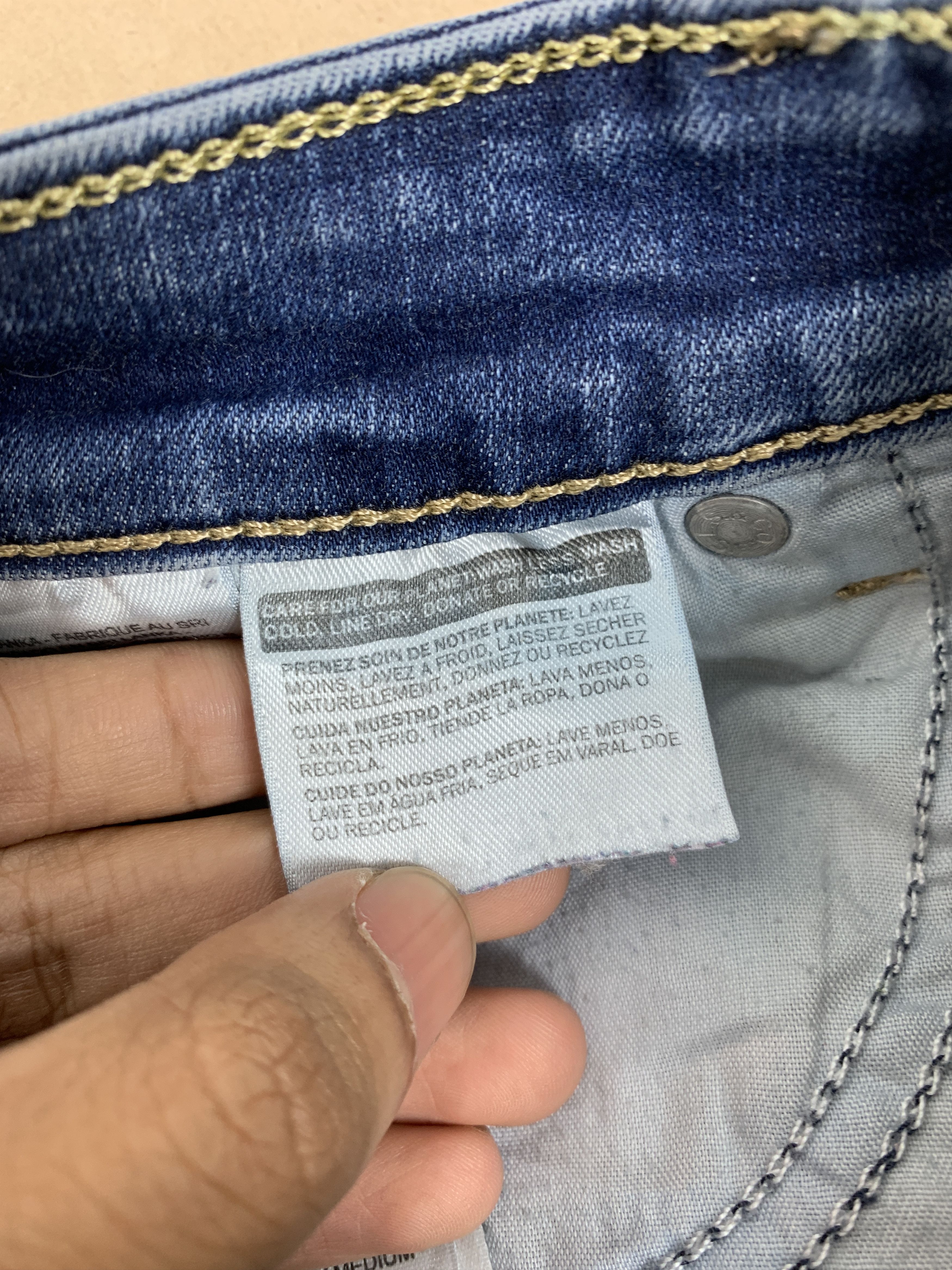 Levi's × Vintage Vintage Levis 575 Mid Skinny Faded Blue Jeans Size US 32 / EU 48 - 17 Thumbnail