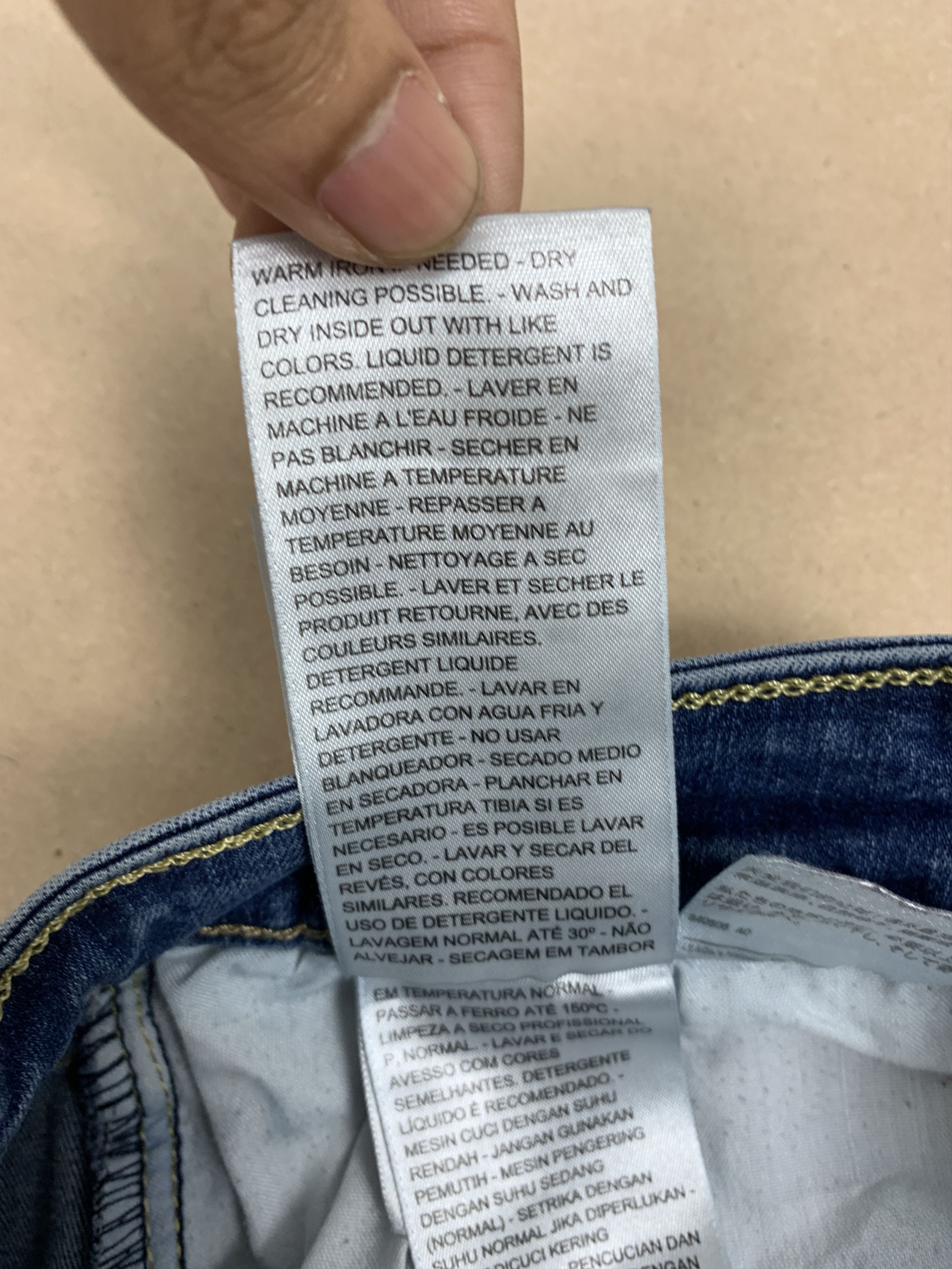 Levi's × Vintage Vintage Levis 575 Mid Skinny Faded Blue Jeans Size US 32 / EU 48 - 13 Thumbnail