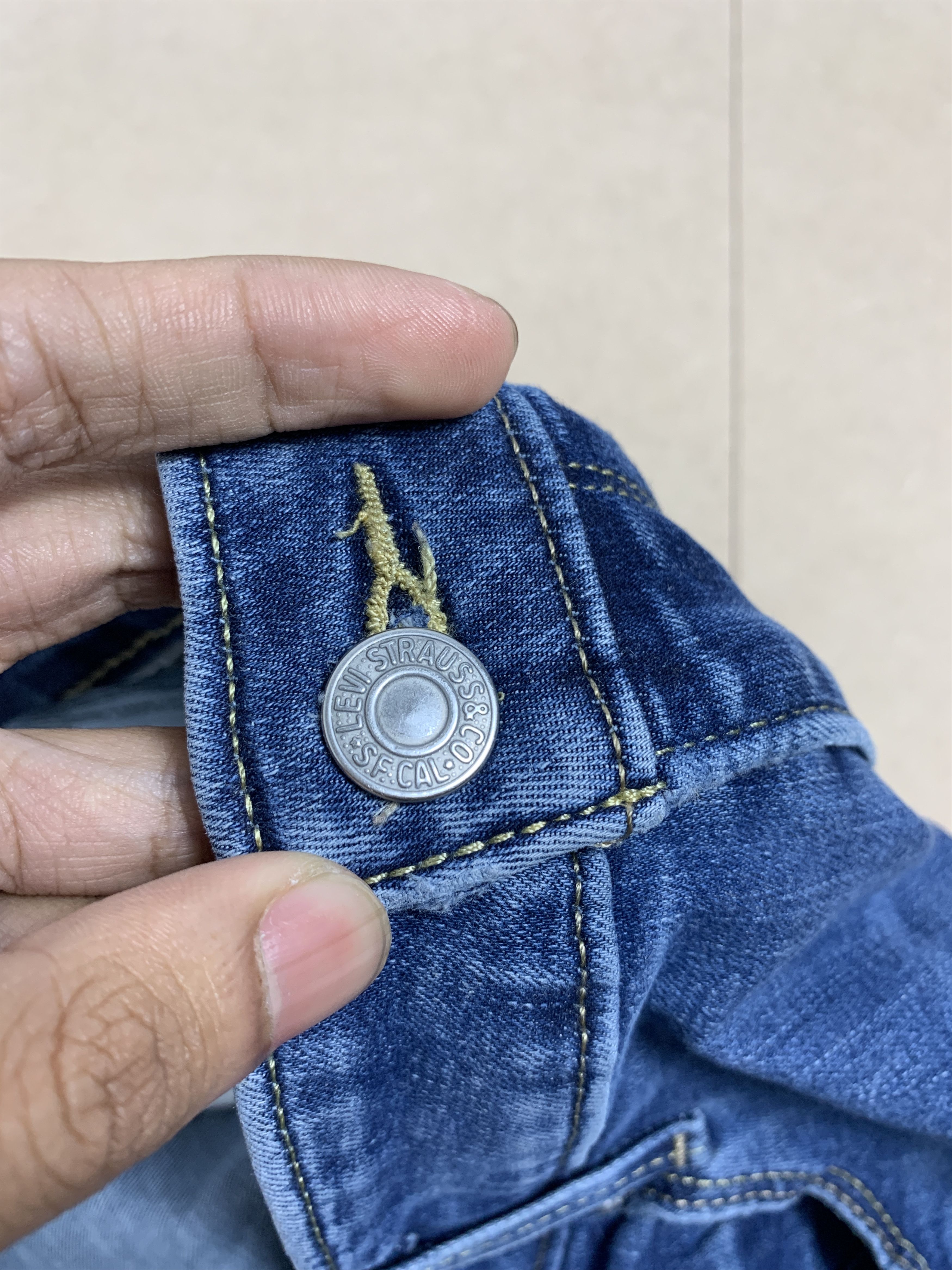 Levi's × Vintage Vintage Levis 575 Mid Skinny Faded Blue Jeans Size US 32 / EU 48 - 21 Thumbnail