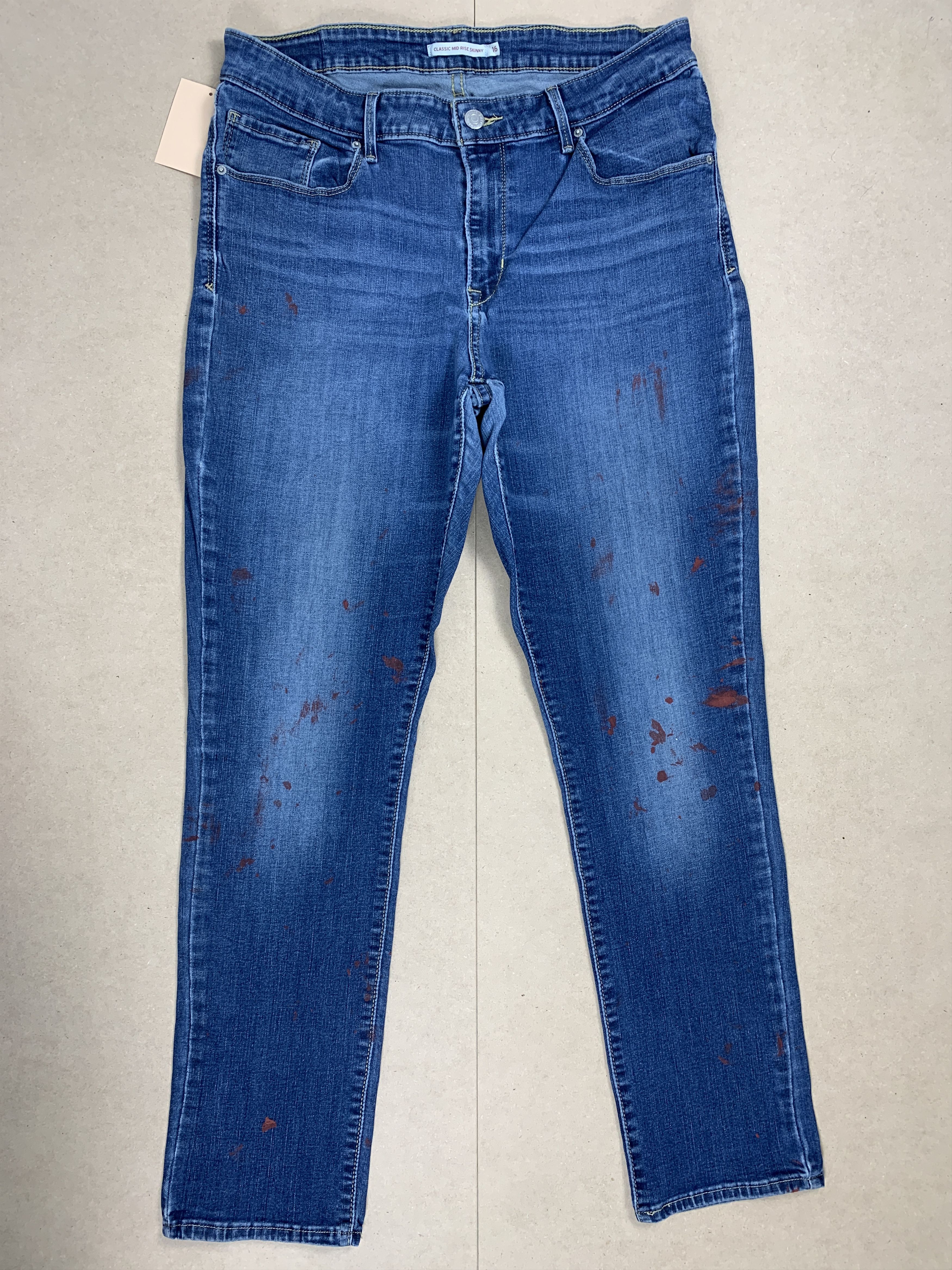 Levi's × Vintage Vintage Levis 575 Mid Skinny Faded Blue Jeans Size US 32 / EU 48 - 1 Thumbnail