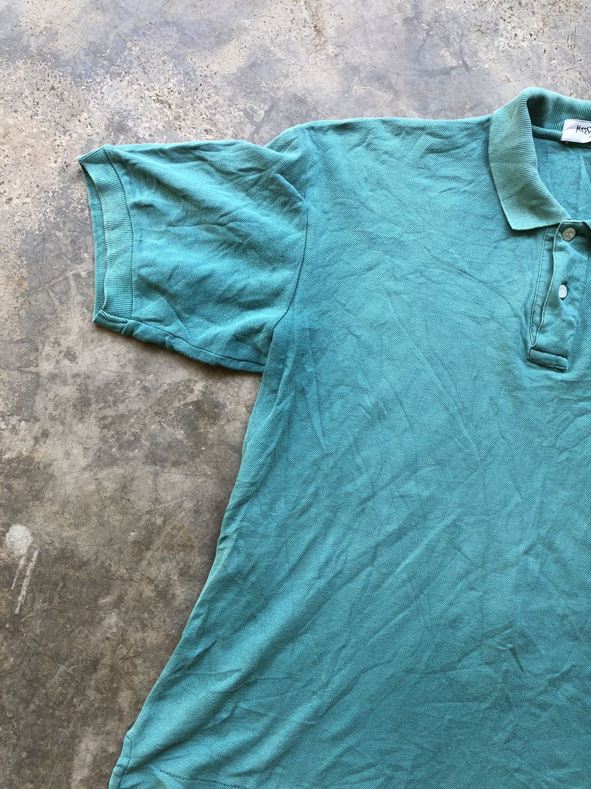 Yves Saint Laurent YSL Pour Homme Faded Teal Polo Size US L / EU 52-54 / 3 - 4 Thumbnail