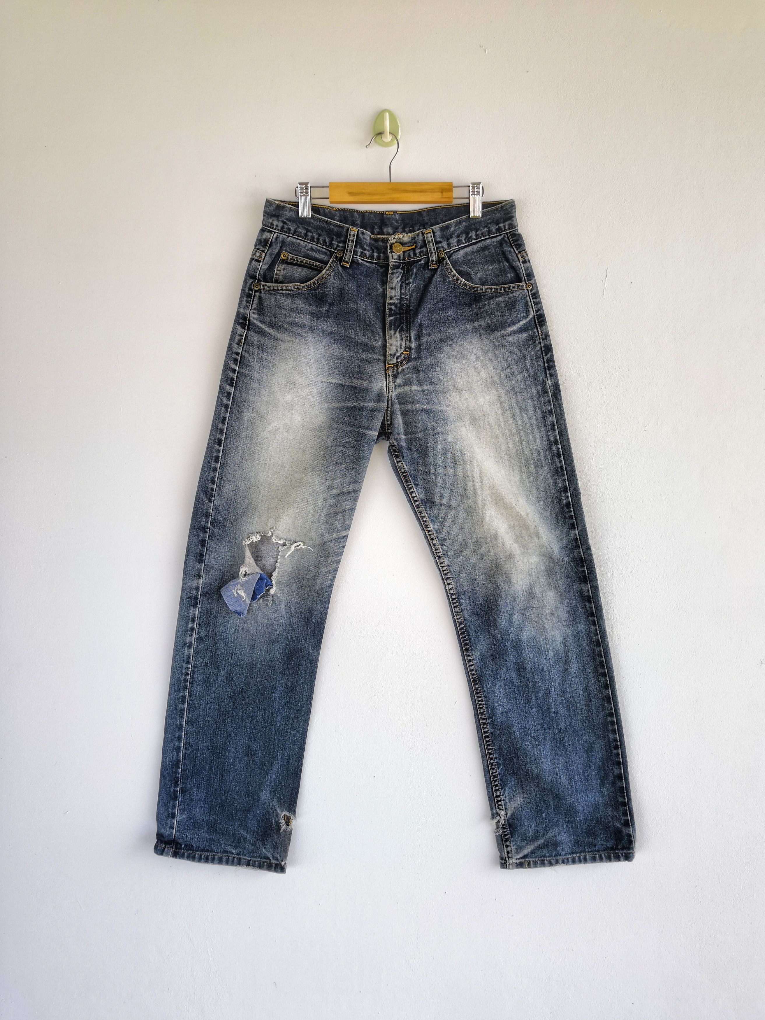 Jean Vintage Lee Cowboys Denim Distressed Lee Riders Jeans Size 28" / US 6 / IT 42 - 1 Thumbnail