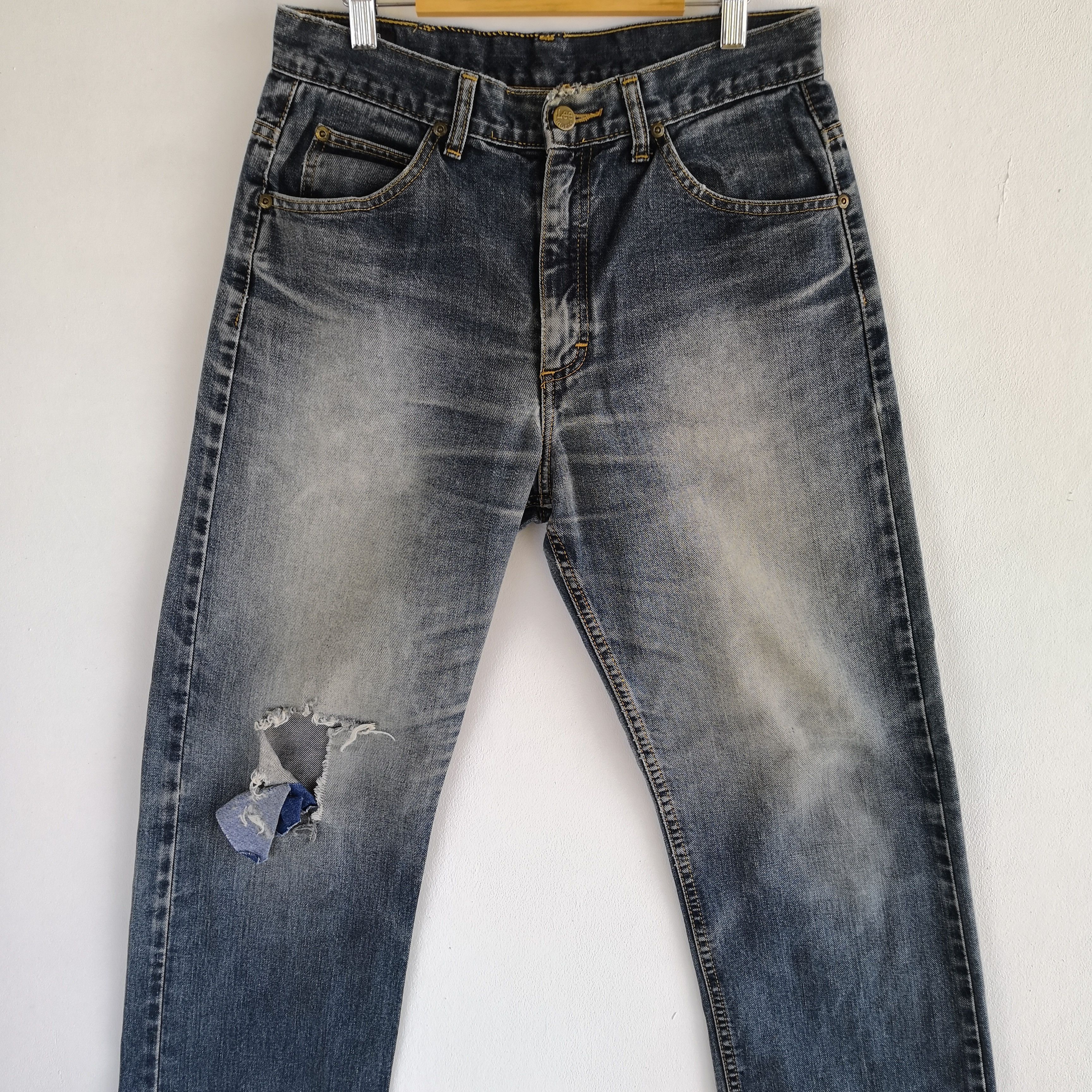 Jean Vintage Lee Cowboys Denim Distressed Lee Riders Jeans Size 28" / US 6 / IT 42 - 4 Thumbnail