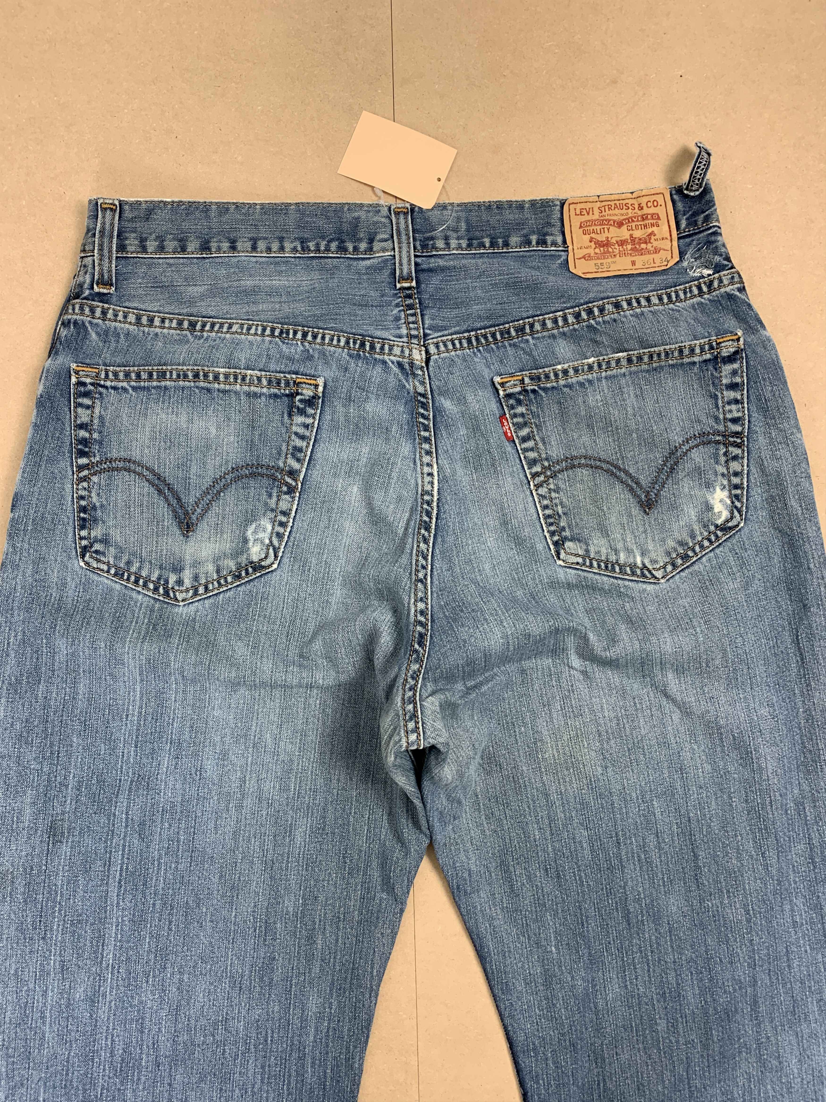 Levi's × Vintage Vintage Levis 559 Straight Cut Blue Jeans Size US 34 / EU 50 - 6 Thumbnail