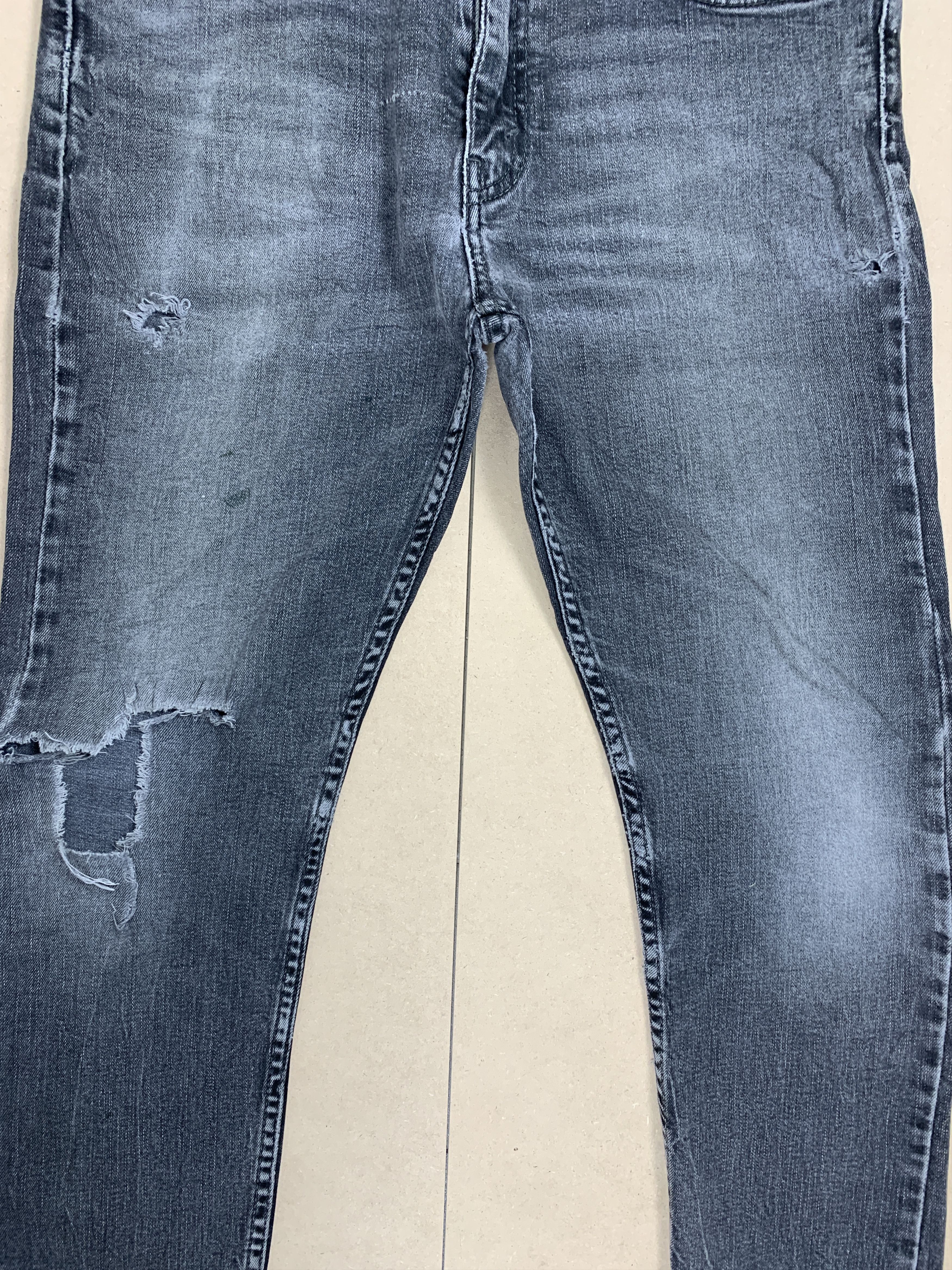 Levi's Vintage Levis 505 Distressed Faded Black Jeans P0292 Size US 32 / EU 48 - 3 Thumbnail