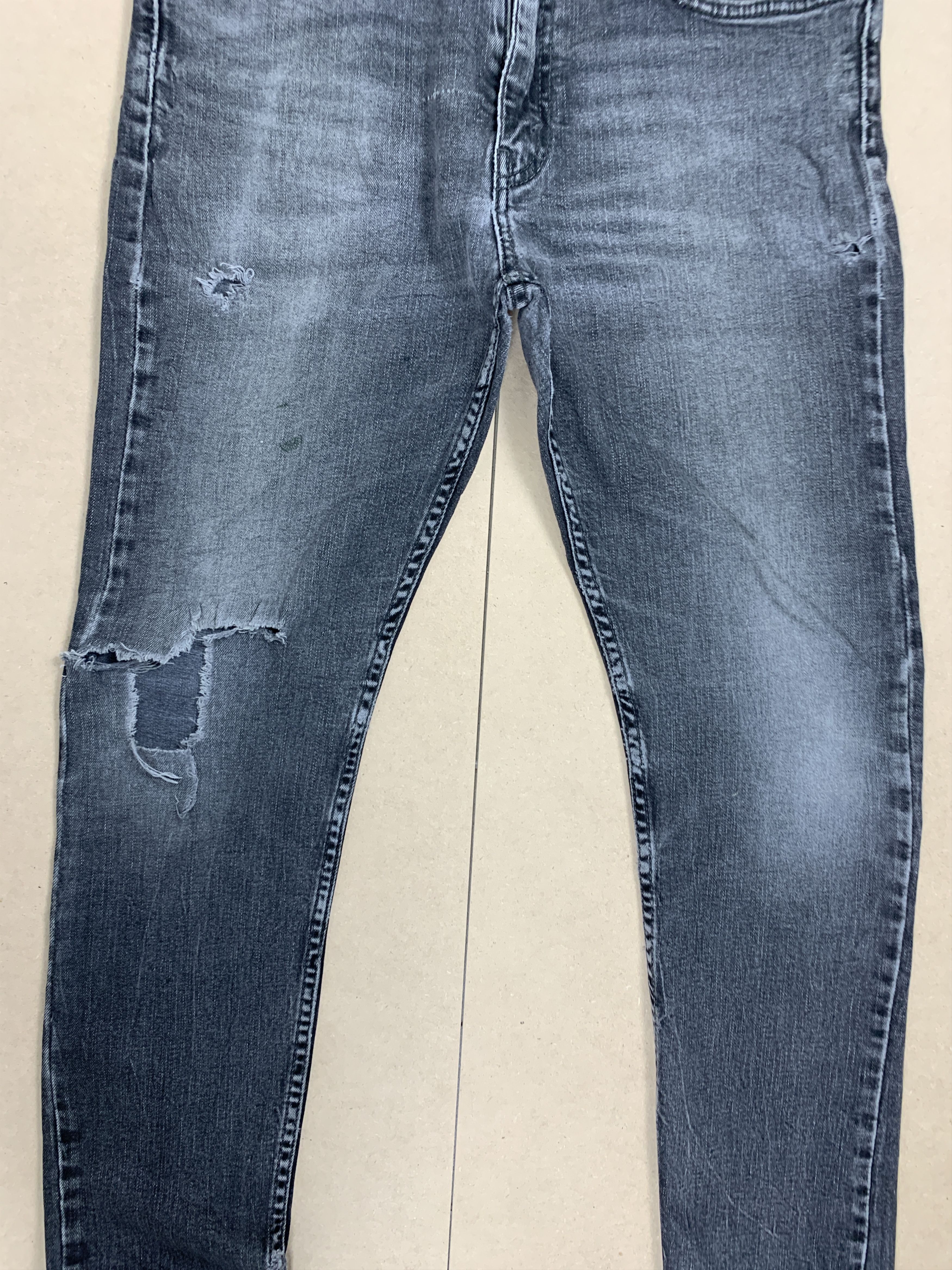 Levi's Vintage Levis 505 Distressed Faded Black Jeans P0292 Size US 32 / EU 48 - 4 Thumbnail