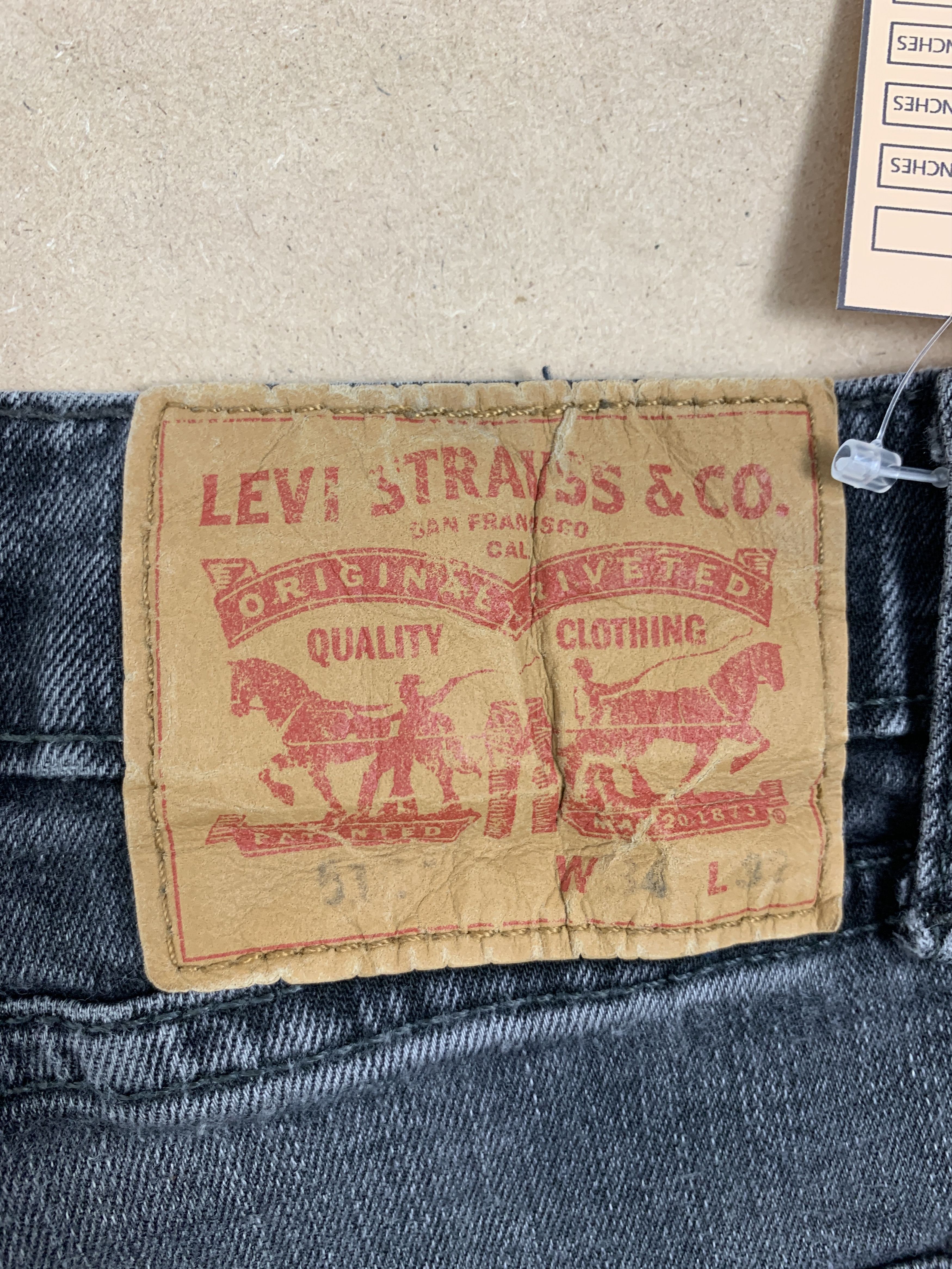 Levi's Vintage Levis 505 Distressed Faded Black Jeans P0292 Size US 32 / EU 48 - 10 Thumbnail