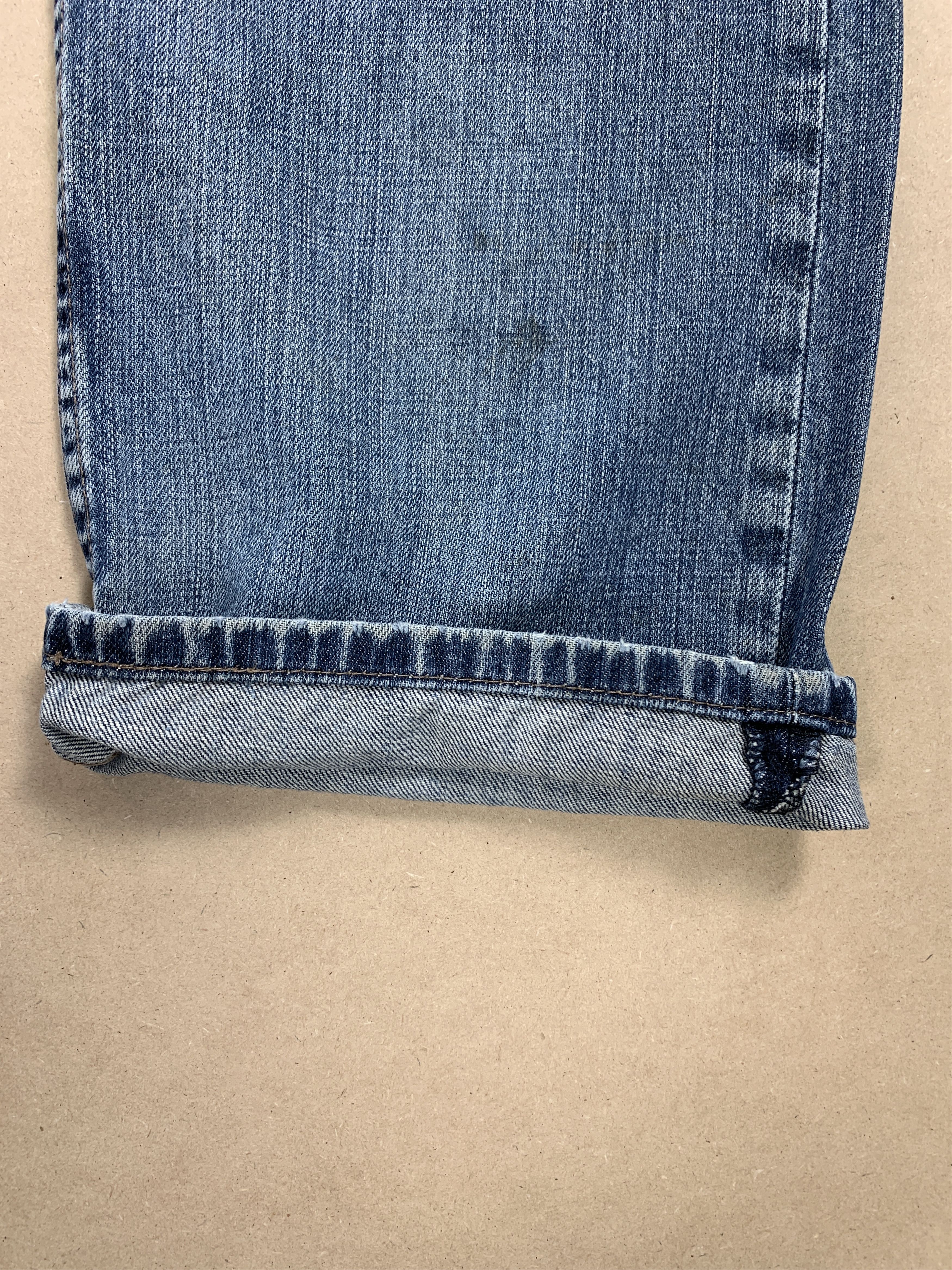 Levi's × Vintage Vintage Levis 569 Striaght Cut Distressed Faded Blue Jeans Size US 36 / EU 52 - 7 Thumbnail