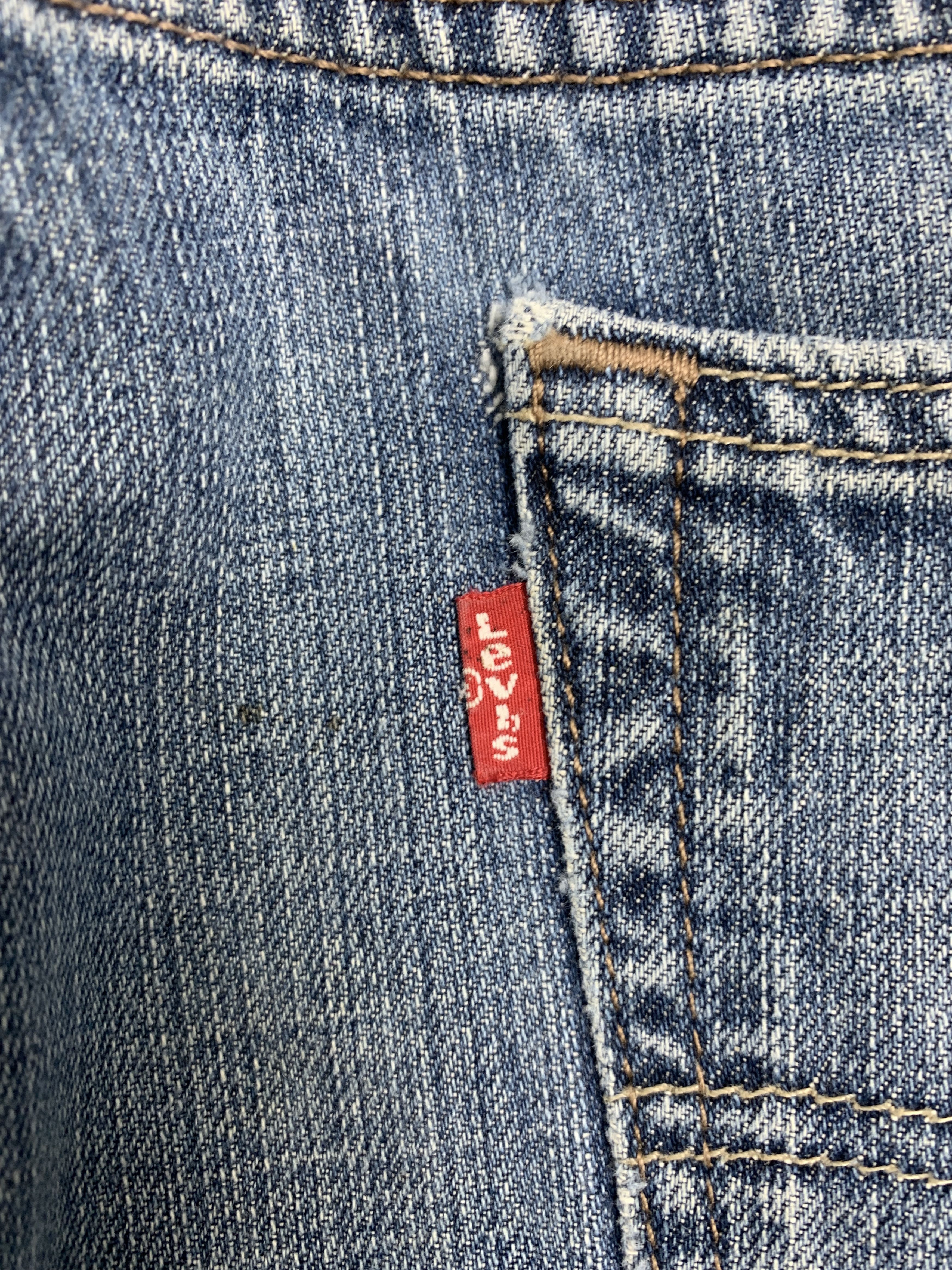 Levi's × Vintage Vintage Levis 569 Striaght Cut Distressed Faded Blue Jeans Size US 36 / EU 52 - 12 Thumbnail