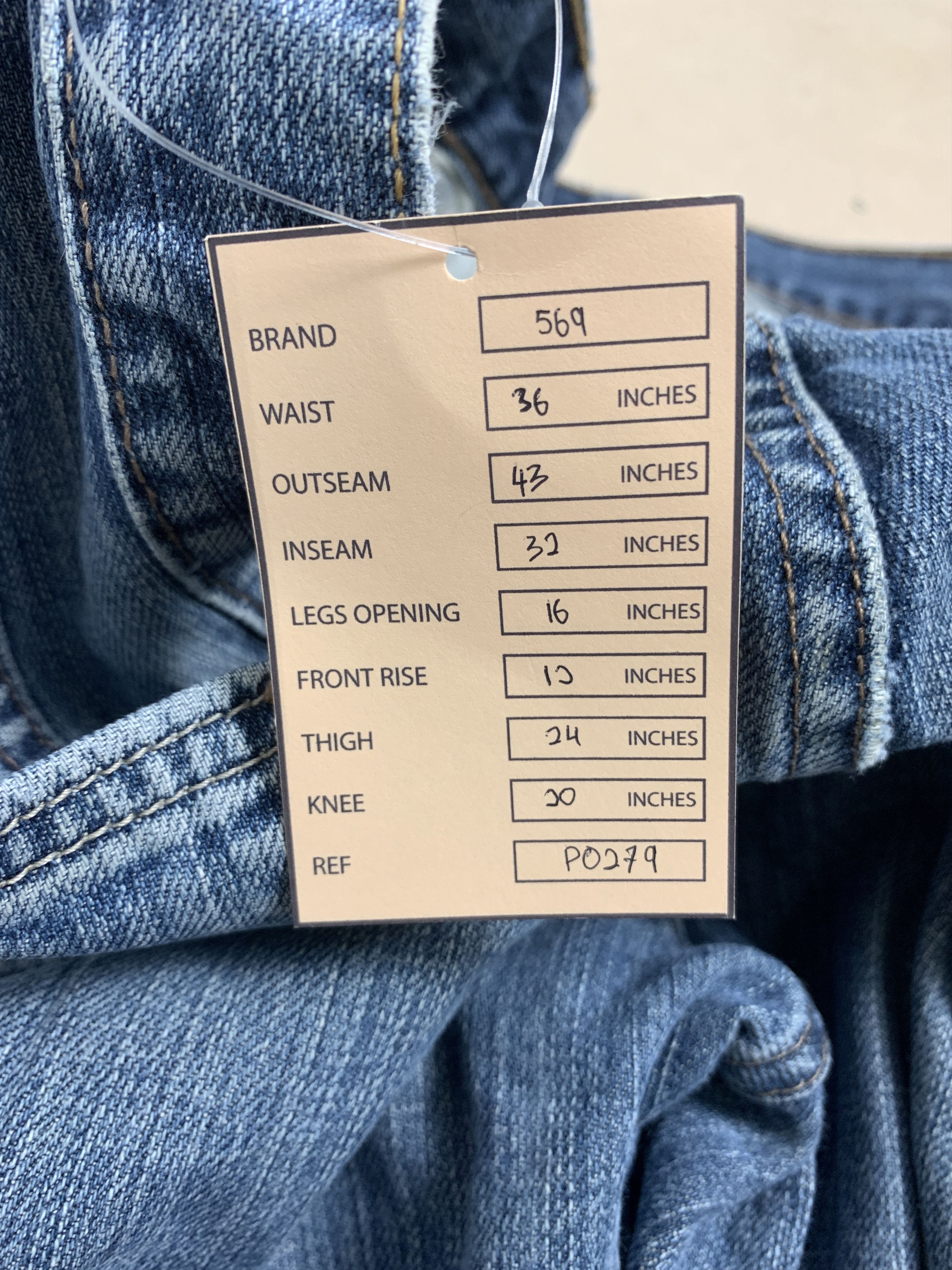 Levi's × Vintage Vintage Levis 569 Striaght Cut Distressed Faded Blue Jeans Size US 36 / EU 52 - 23 Thumbnail