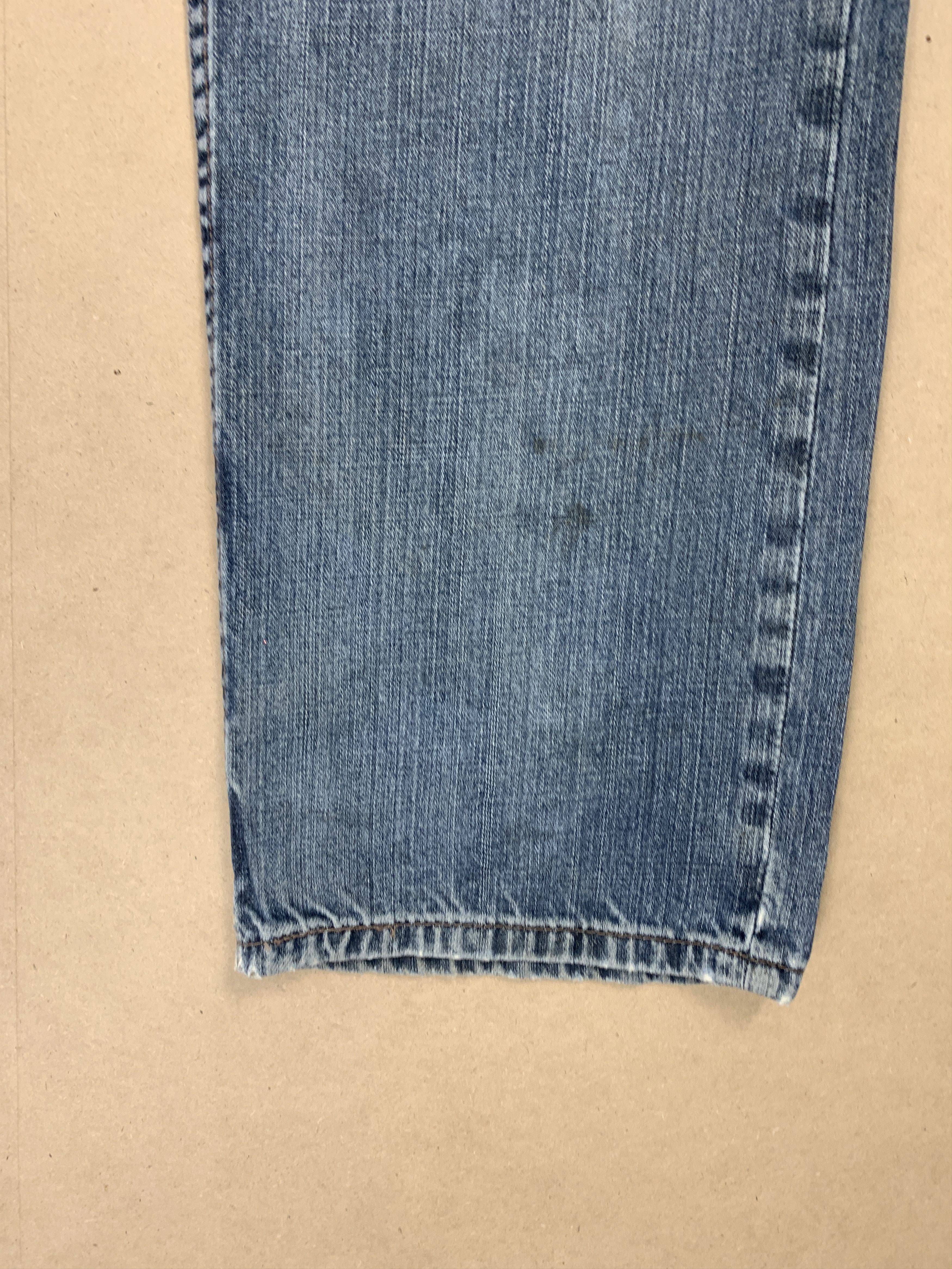 Levi's × Vintage Vintage Levis 569 Striaght Cut Distressed Faded Blue Jeans Size US 36 / EU 52 - 6 Thumbnail