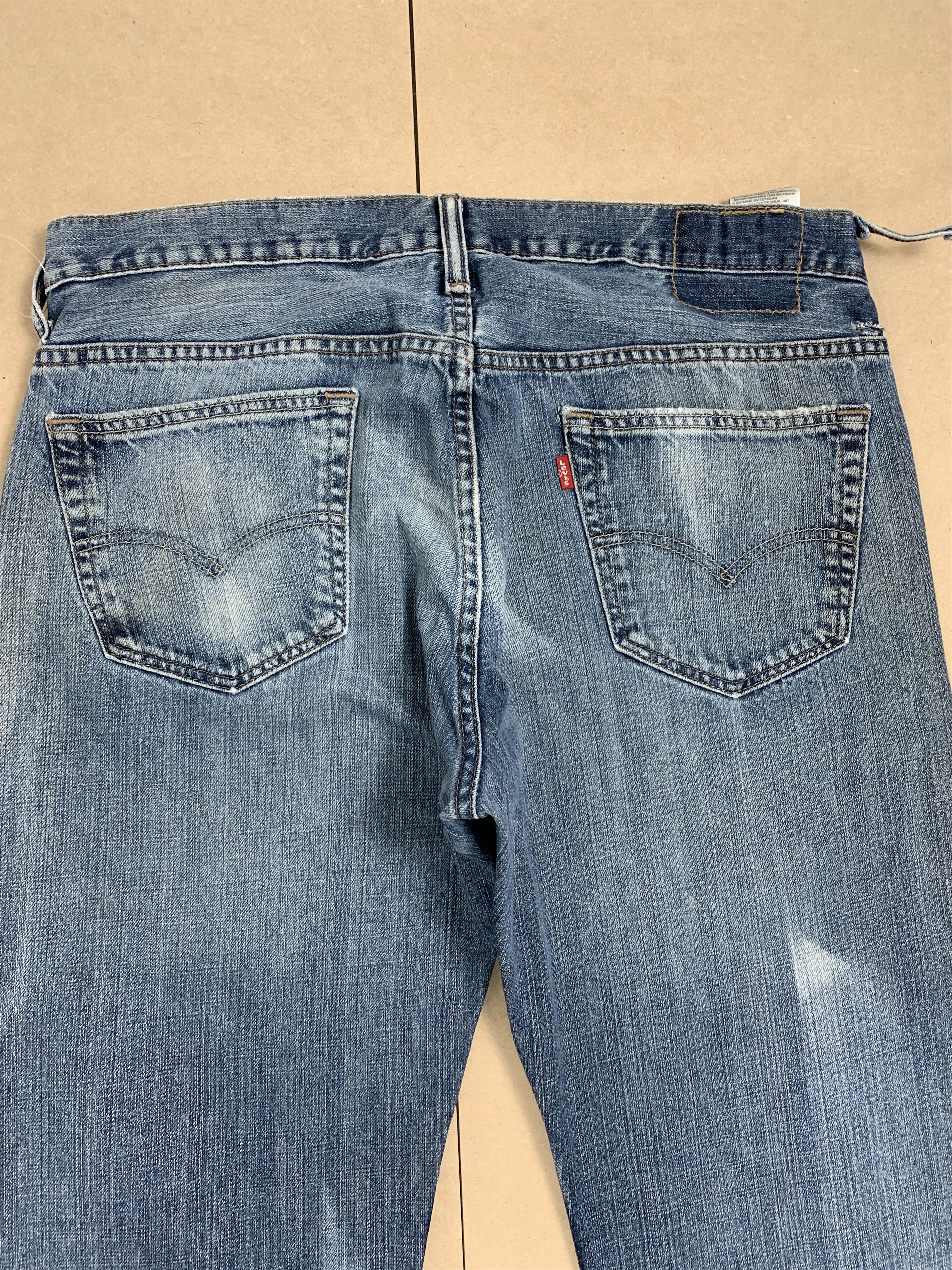 Levi's × Vintage Vintage Levis 569 Striaght Cut Distressed Faded Blue Jeans Size US 36 / EU 52 - 9 Thumbnail