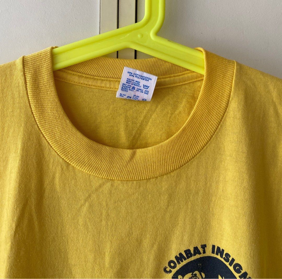 Jerzees × Vintage VINTAGE COMBAT INSIGNIA T SHIRT Size US L / EU 52-54 / 3 - 4 Thumbnail