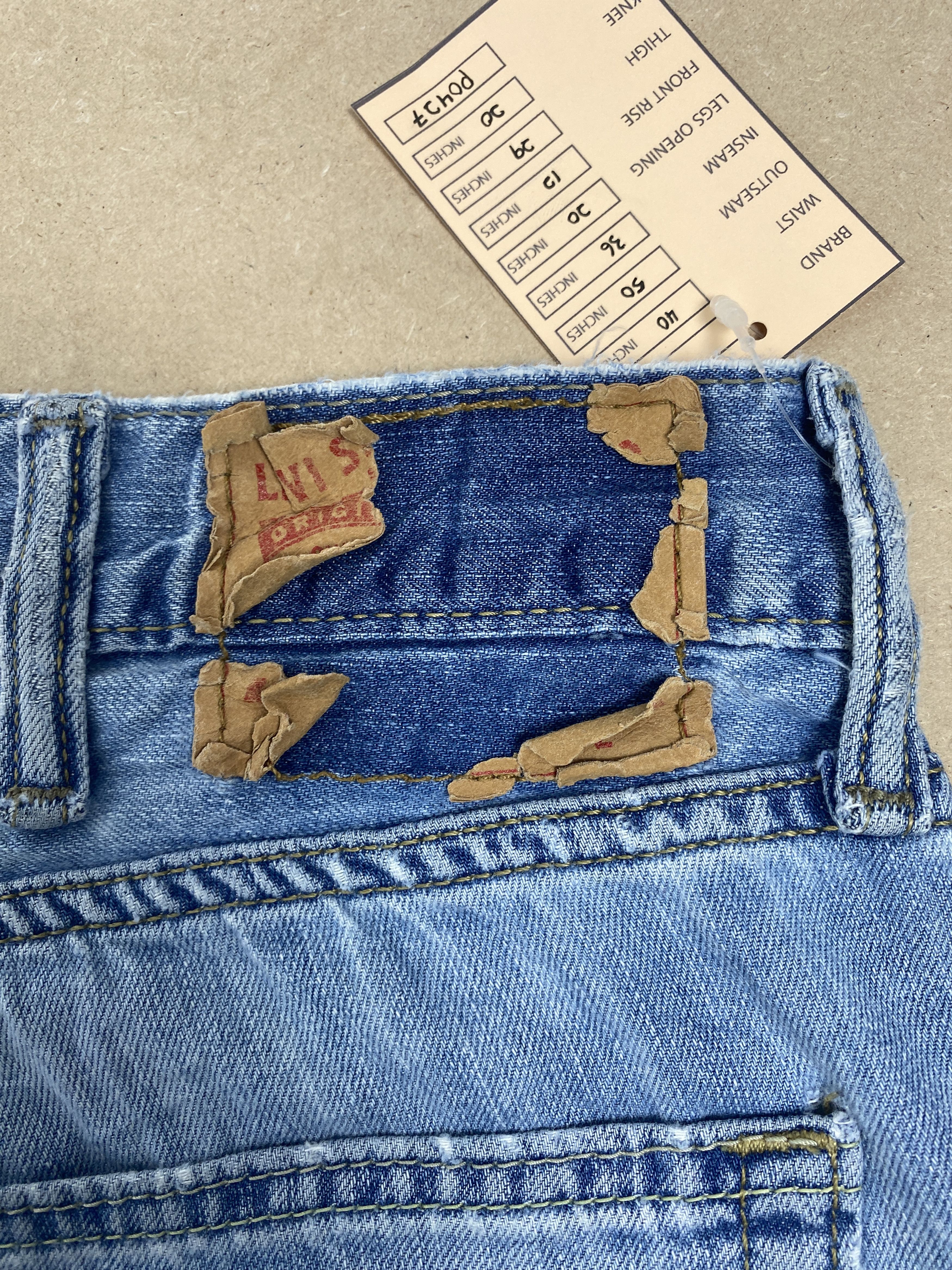 Levi's × Vintage Vintage Levis 559 Straight Cut Light Wash Jeans Size US 40 / EU 56 - 7 Thumbnail