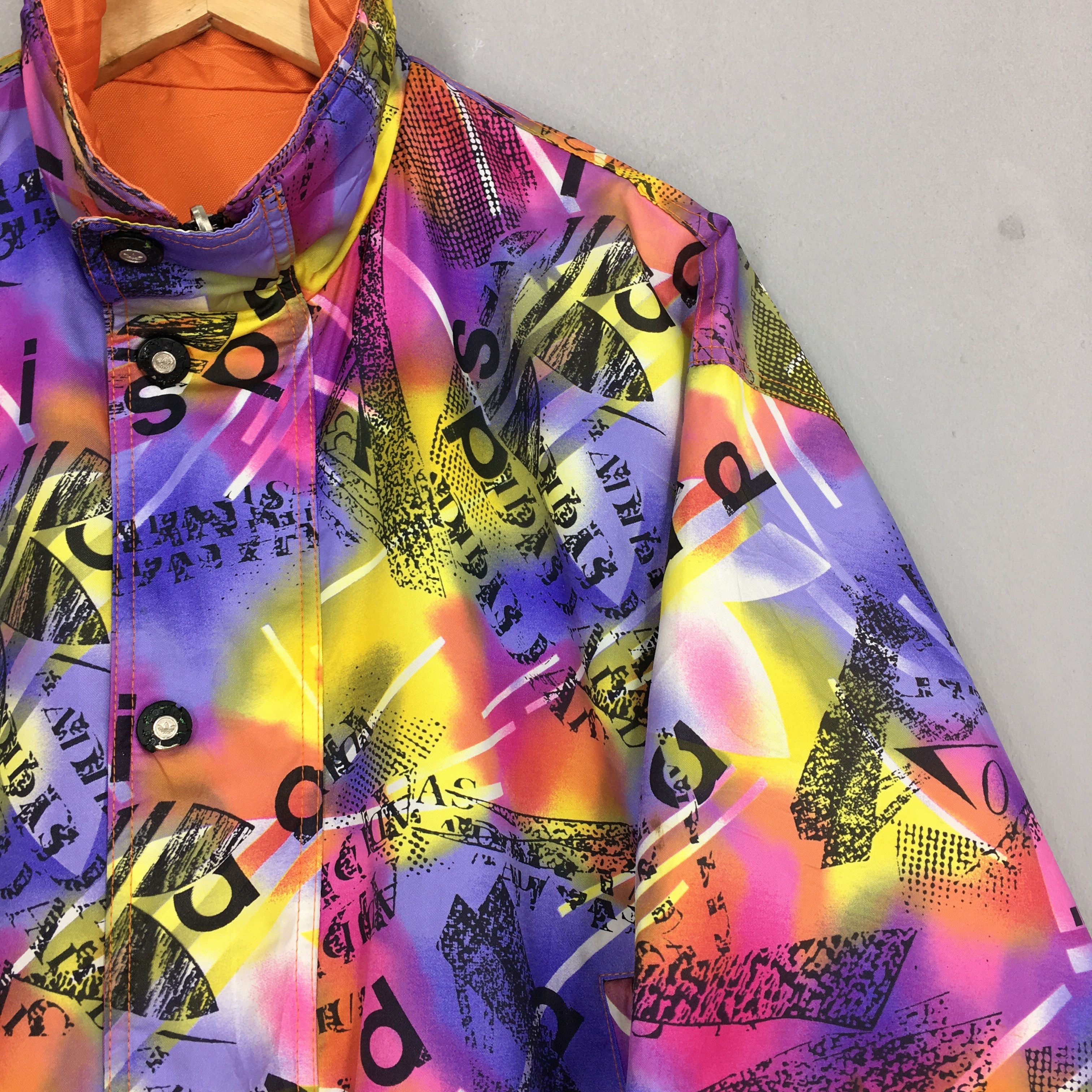 Adidas Vintage 90s Adidas Trefoil Reversible Crazy Patterned Jacket Size S / US 4 / IT 40 - 2 Thumbnail