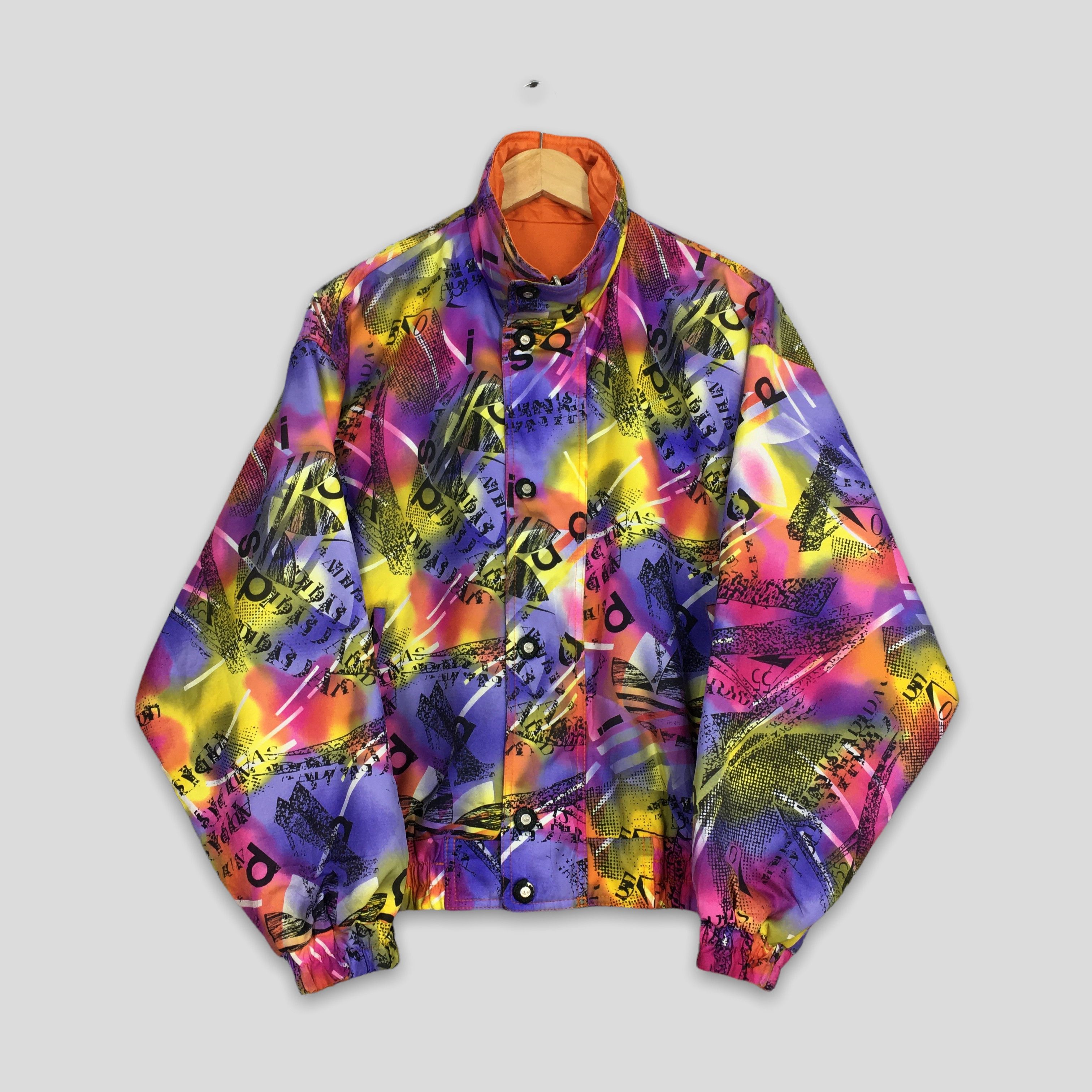 Adidas Vintage 90s Adidas Trefoil Reversible Crazy Patterned Jacket Size S / US 4 / IT 40 - 1 Thumbnail