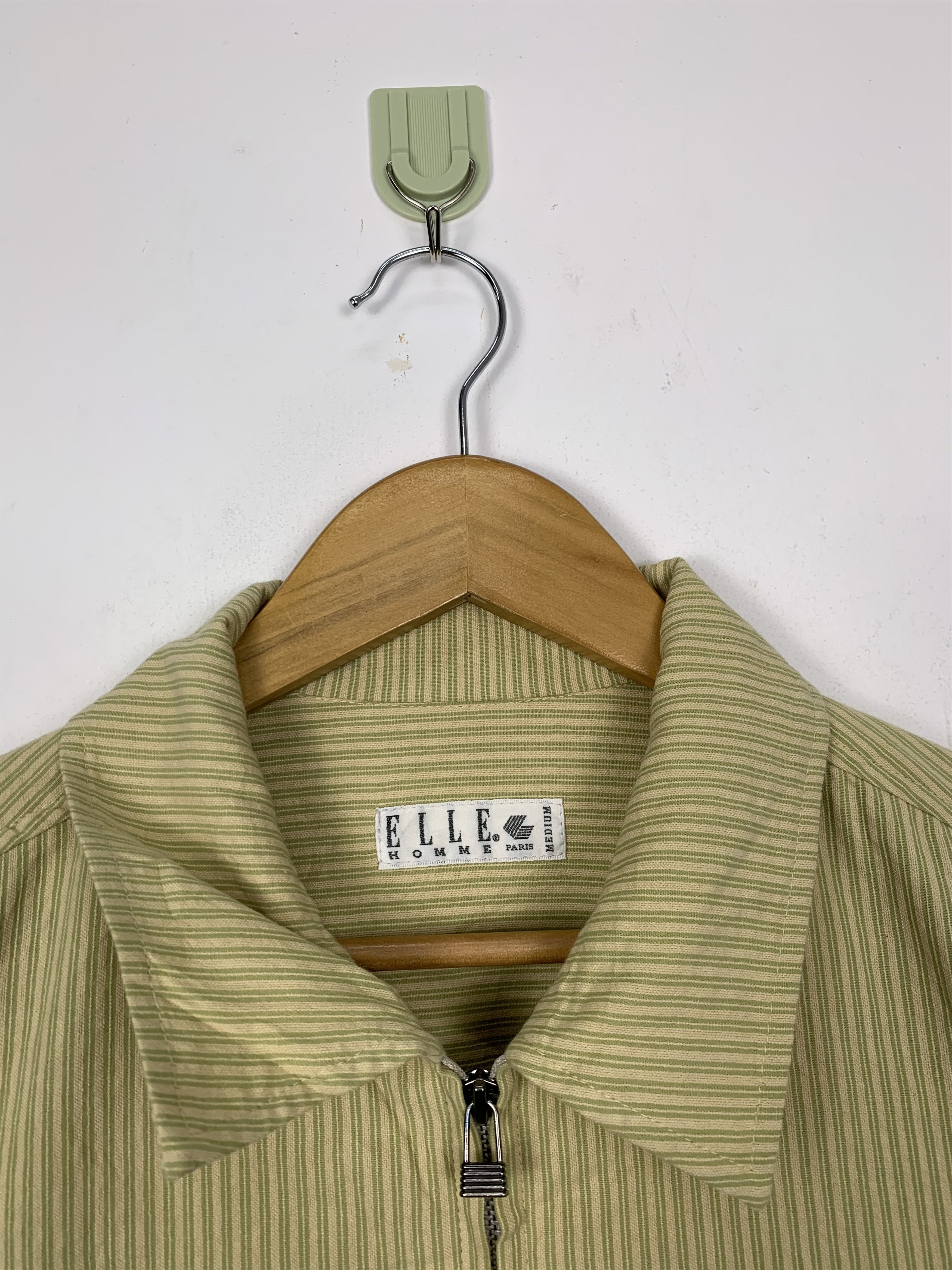 Vintage Vintage ELLE HOMME Striped Zip UP Jacket Size US S / EU 44-46 / 1 - 6 Thumbnail