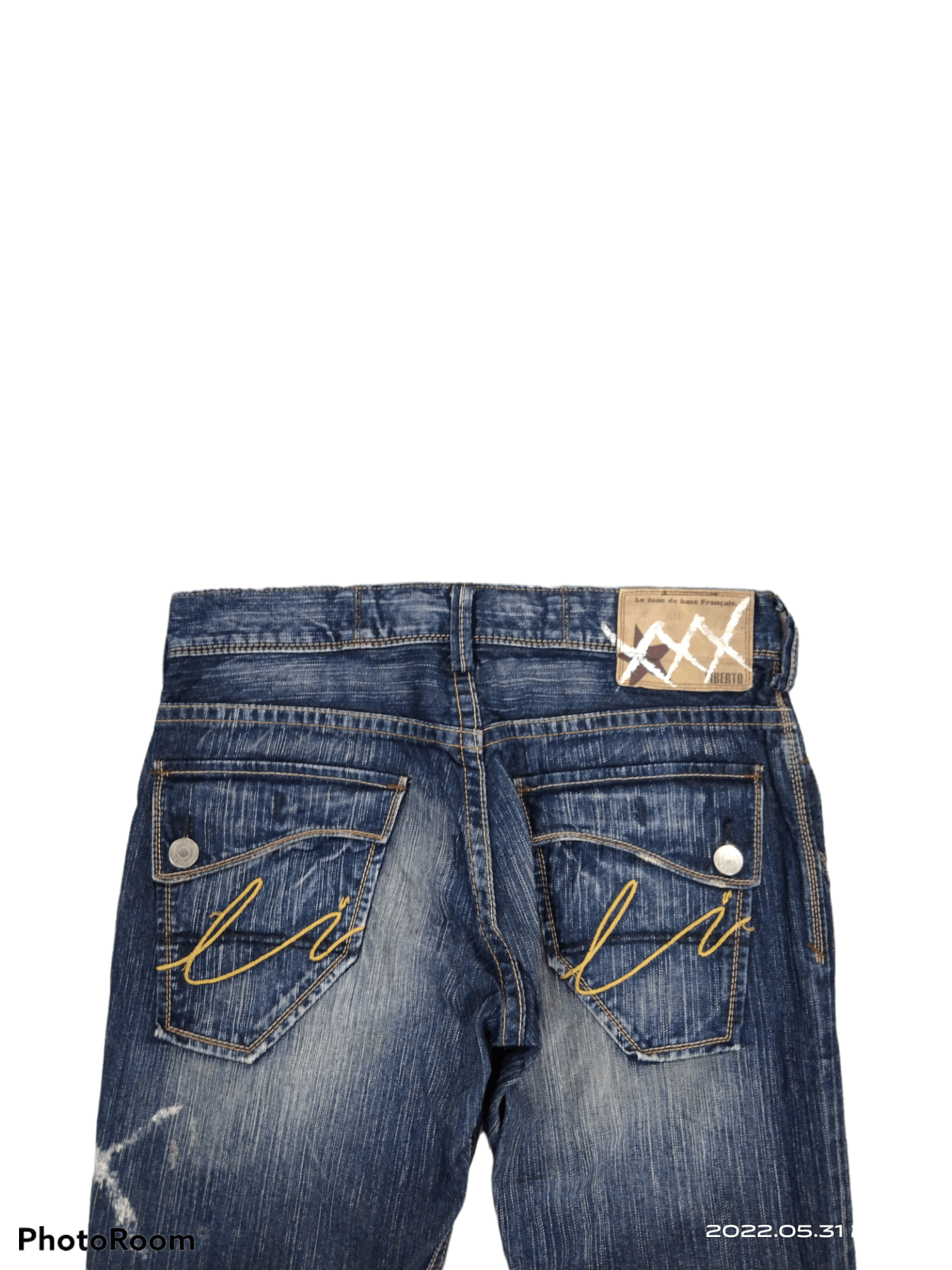 Japanese Brand FLARE🔥DiSTRESSED STUDDED LIBERTO DENIM PANTS Size US 33 - 4 Thumbnail
