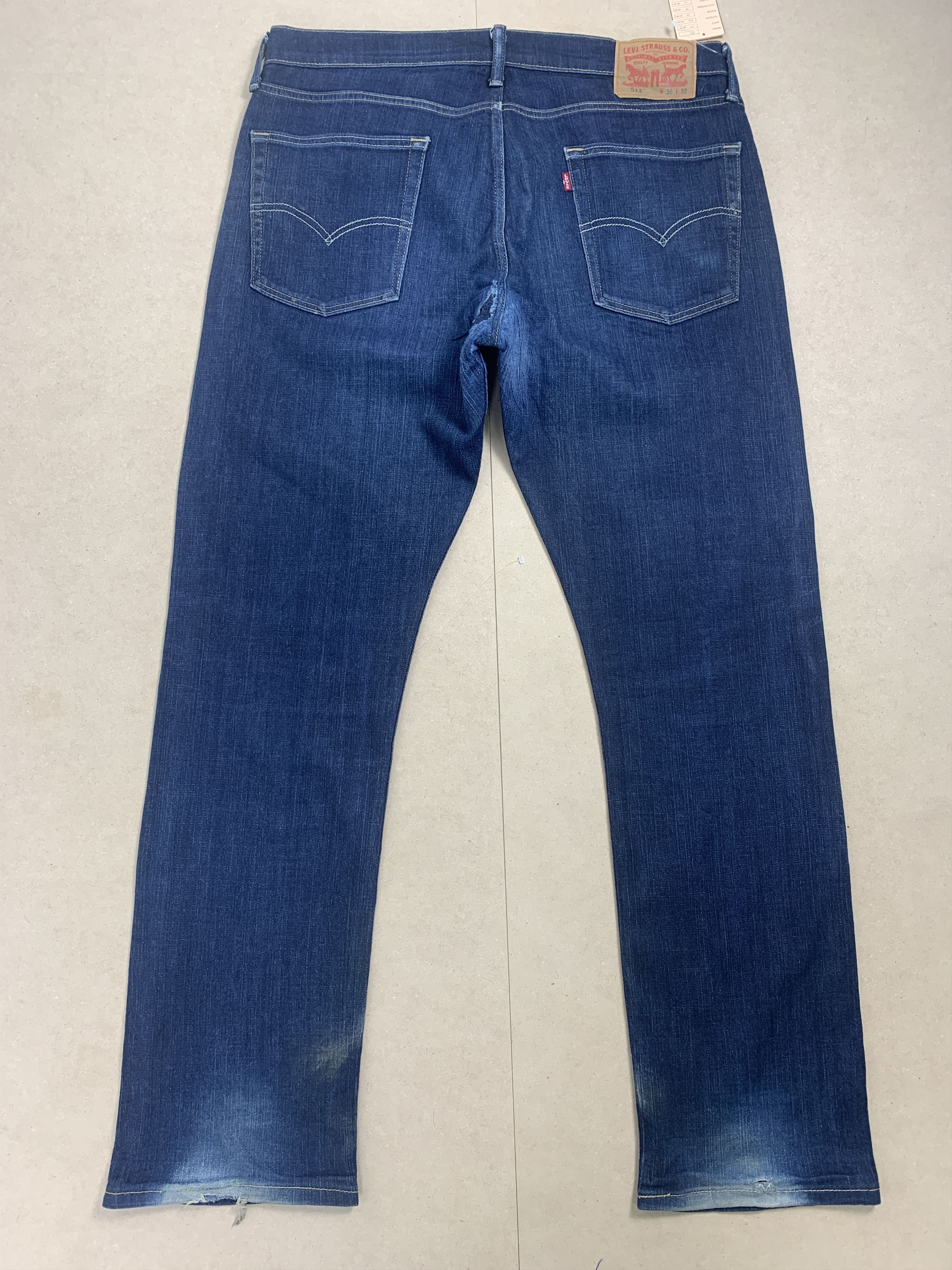 Levi's × Vintage Vintage Levis 513 Straight Cut Faded Blue Jeans Size US 37 - 6 Thumbnail