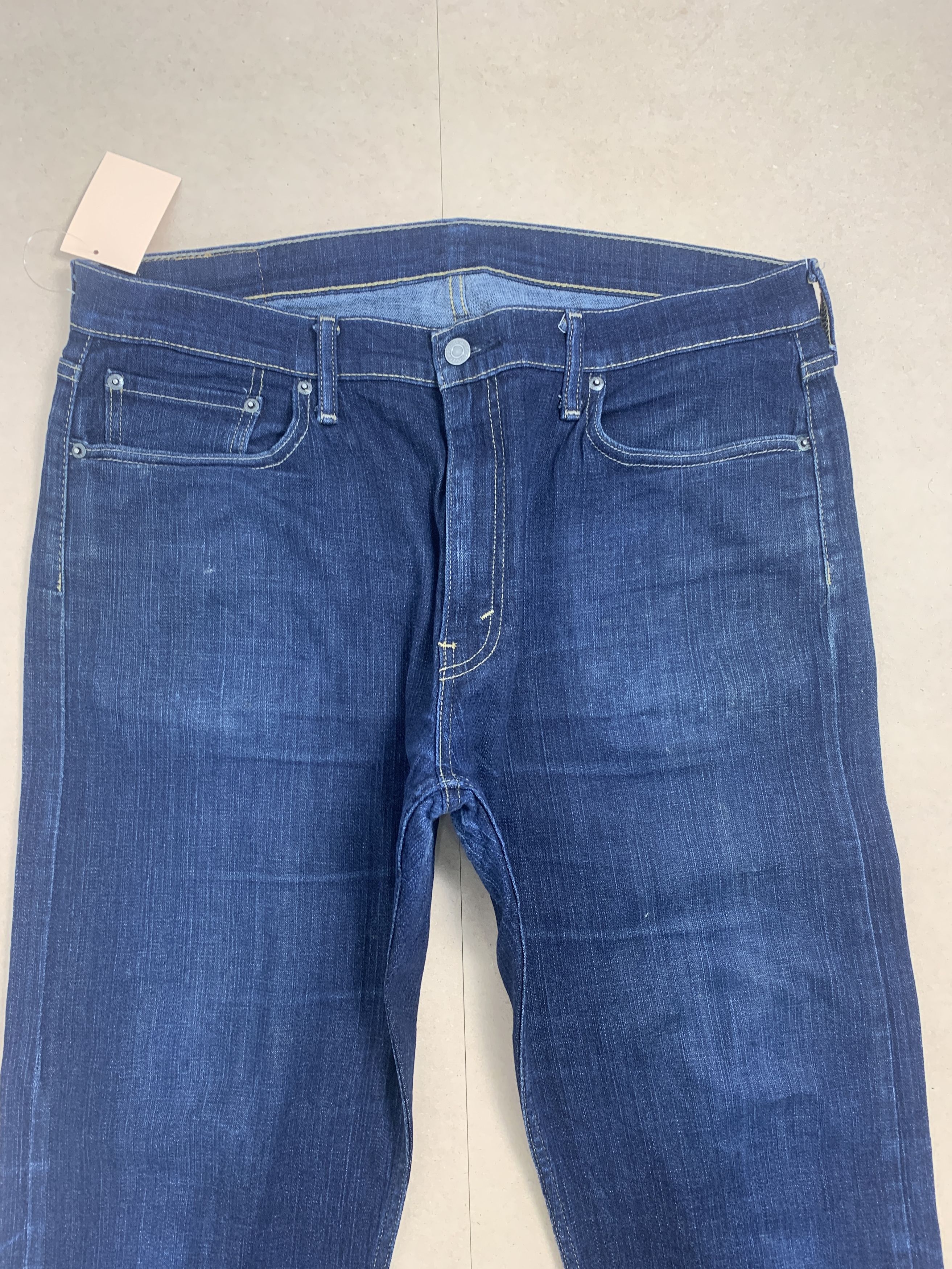 Levi's × Vintage Vintage Levis 513 Straight Cut Faded Blue Jeans Size US 37 - 2 Thumbnail