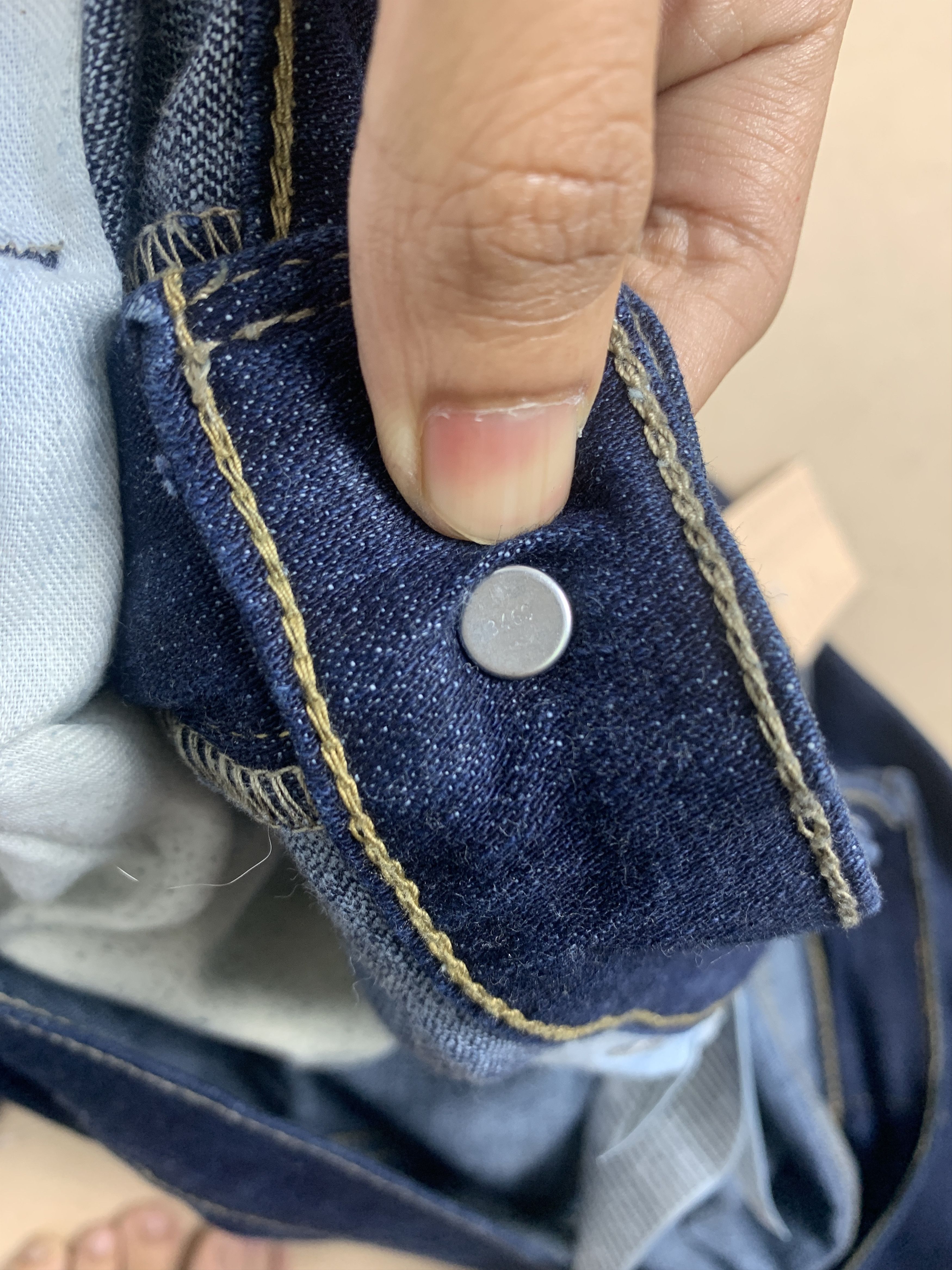Levi's × Vintage Vintage Levis 513 Straight Cut Faded Blue Jeans Size US 37 - 18 Thumbnail