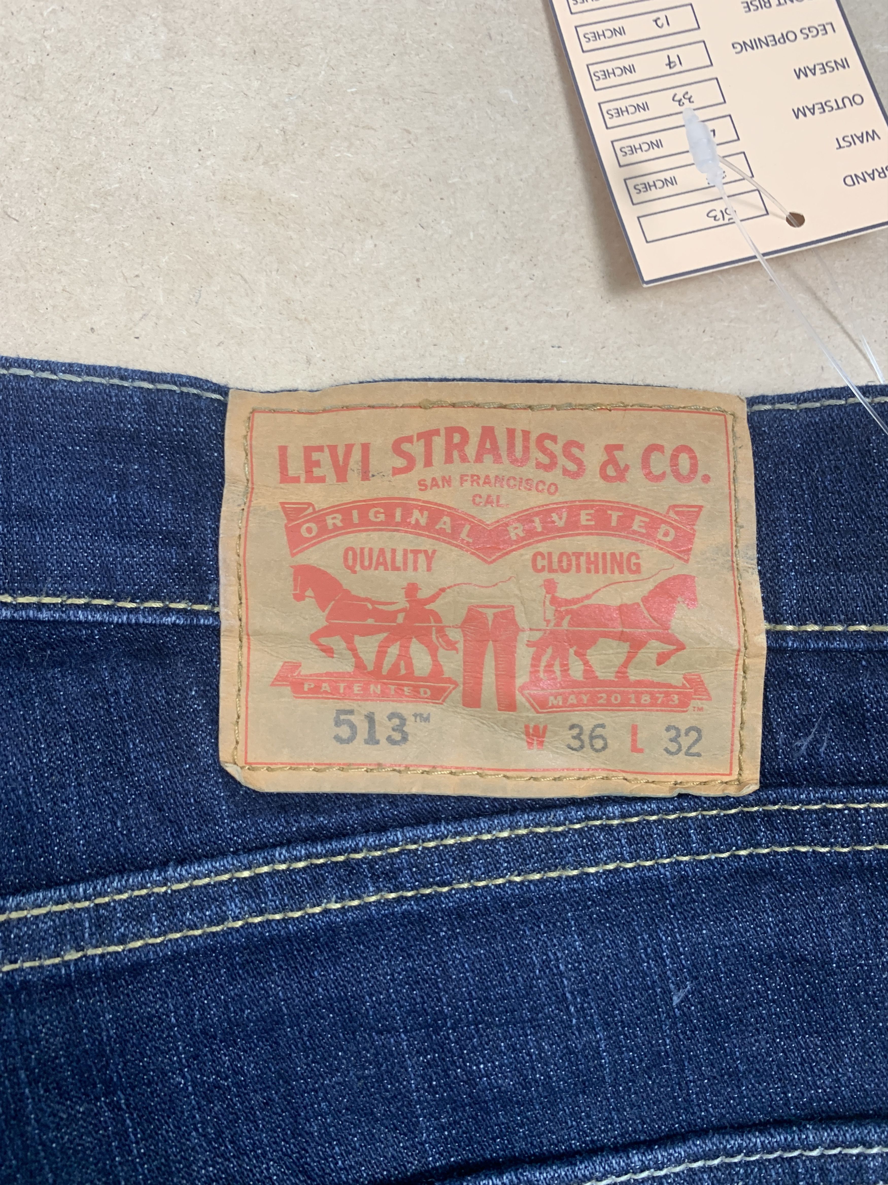 Levi's × Vintage Vintage Levis 513 Straight Cut Faded Blue Jeans Size US 37 - 10 Thumbnail