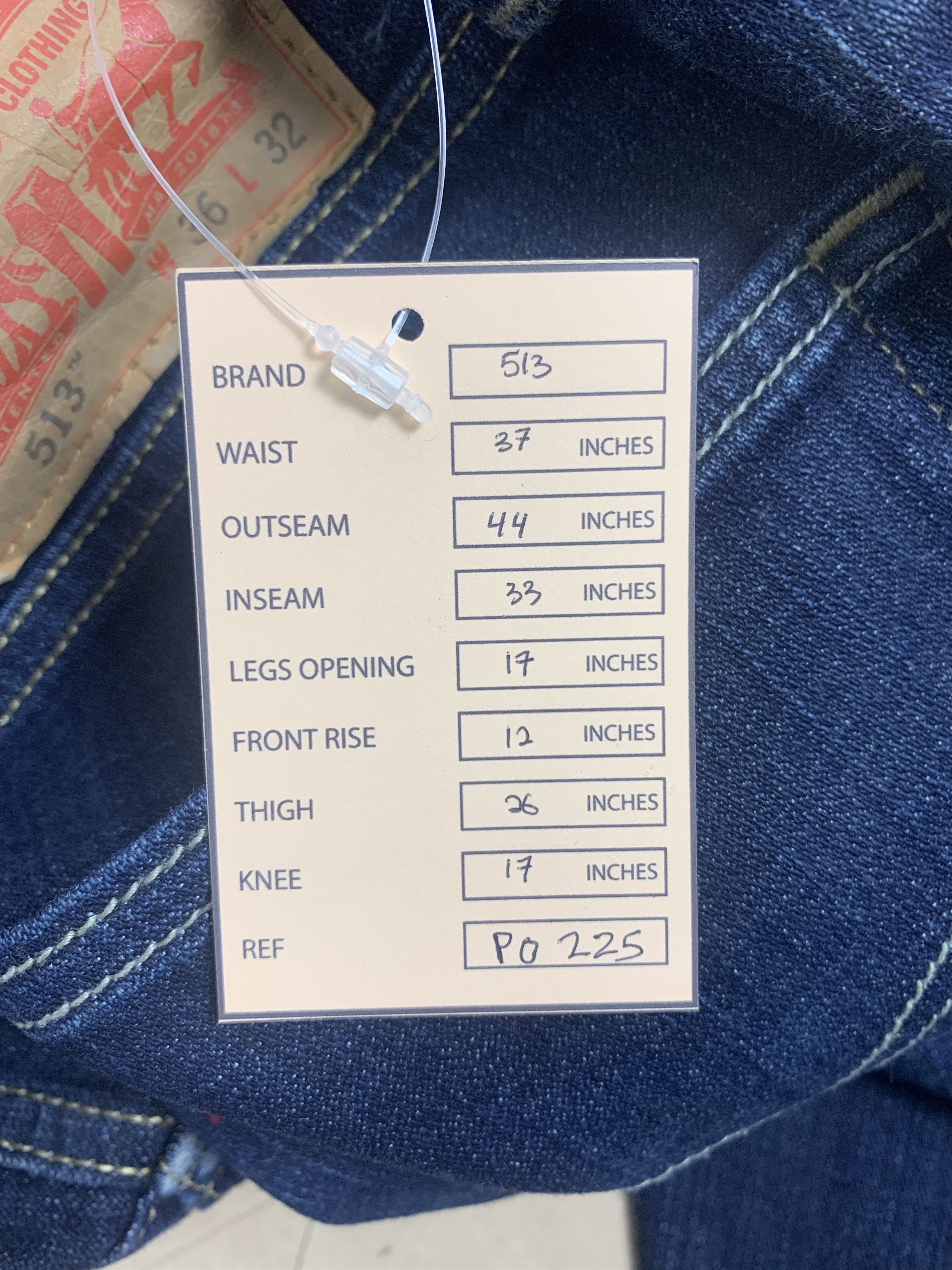 Levi's × Vintage Vintage Levis 513 Straight Cut Faded Blue Jeans Size US 37 - 21 Thumbnail