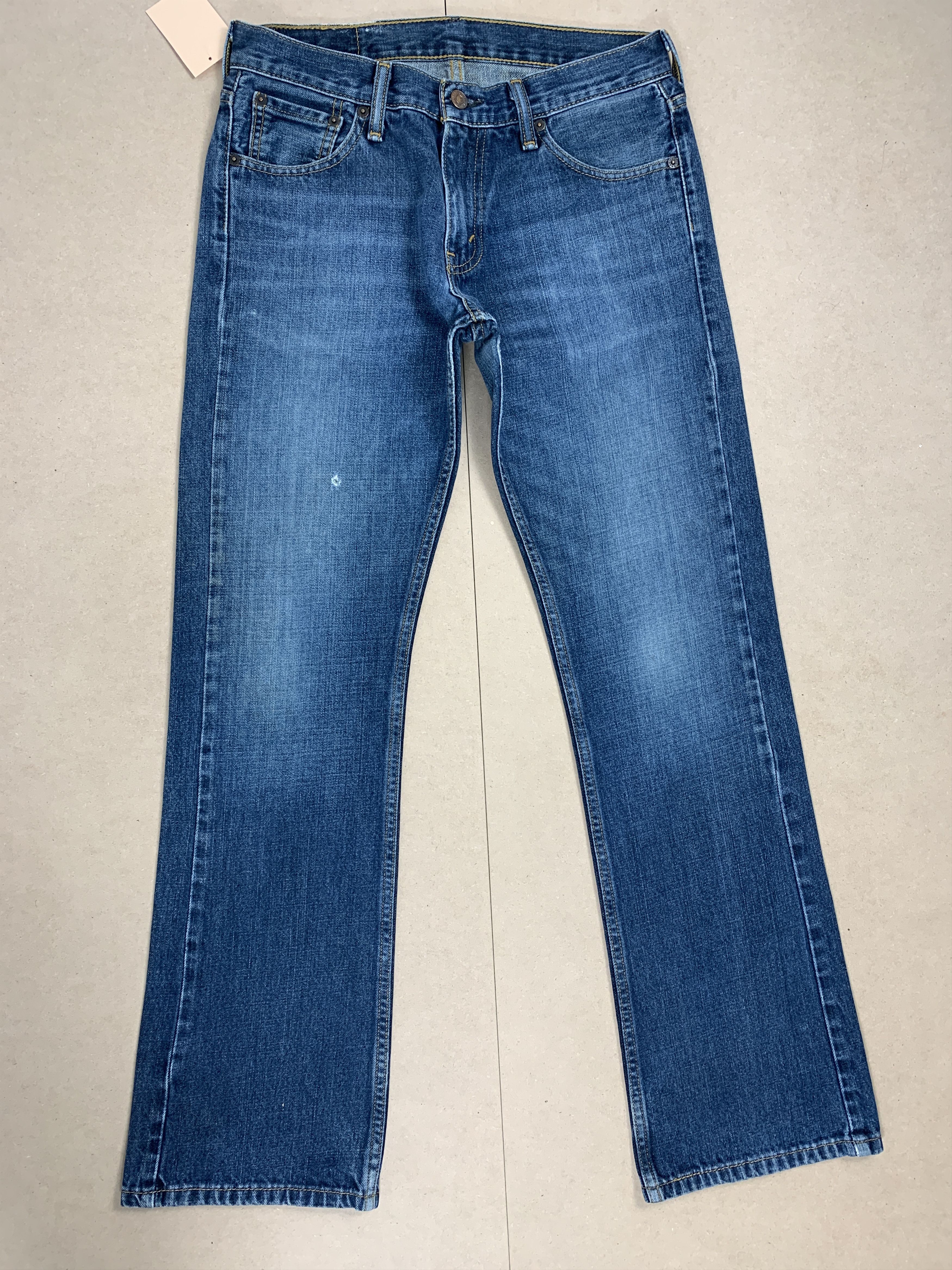 image of Levis 527 Straight Cut Faded Blue Jeans in Blue Denim, Men's (Size 31)