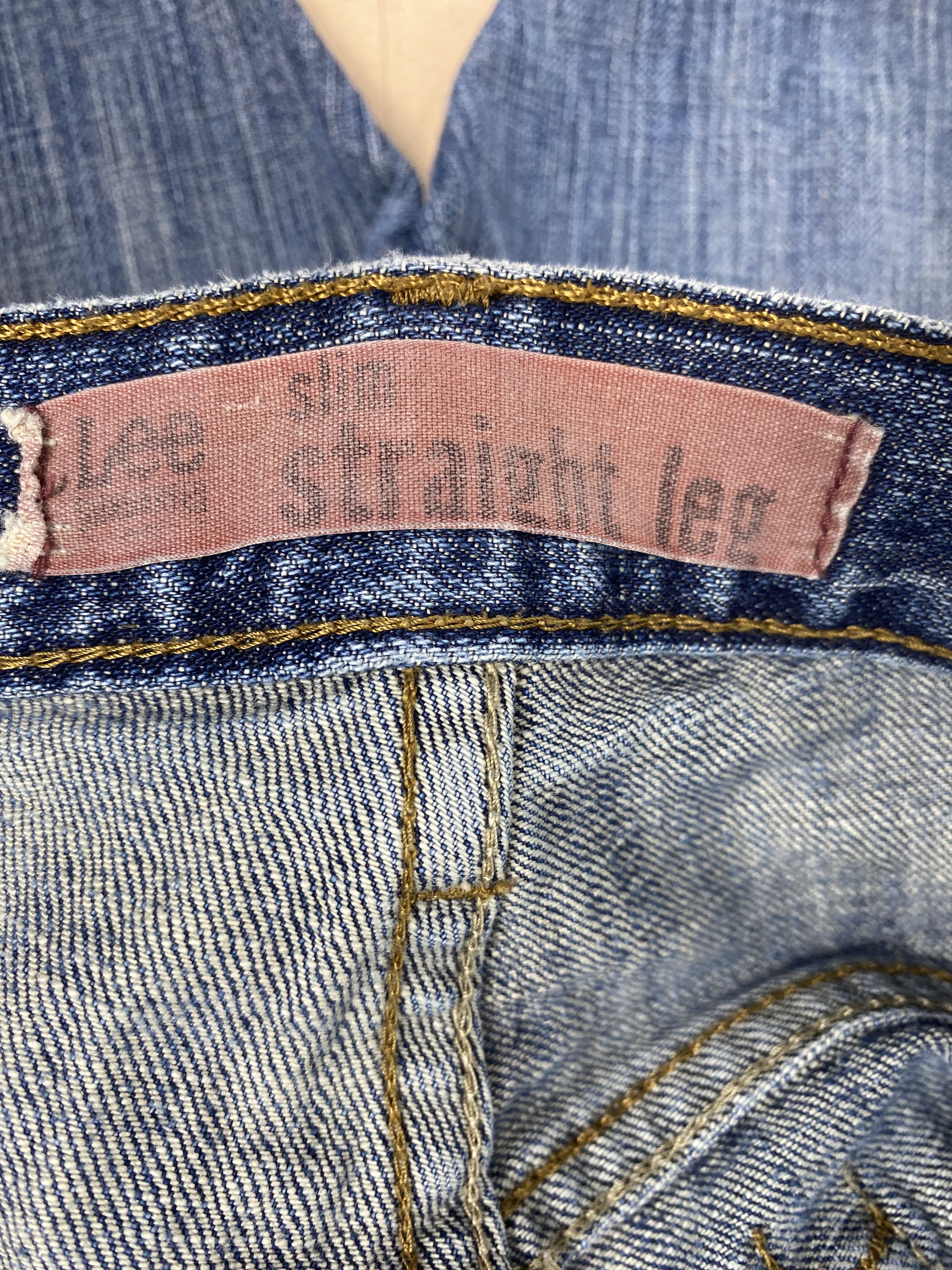 Lee Vintage Lee Straight Cut Distressed Faded Blue Jeans Size US 34 / EU 50 - 10 Thumbnail