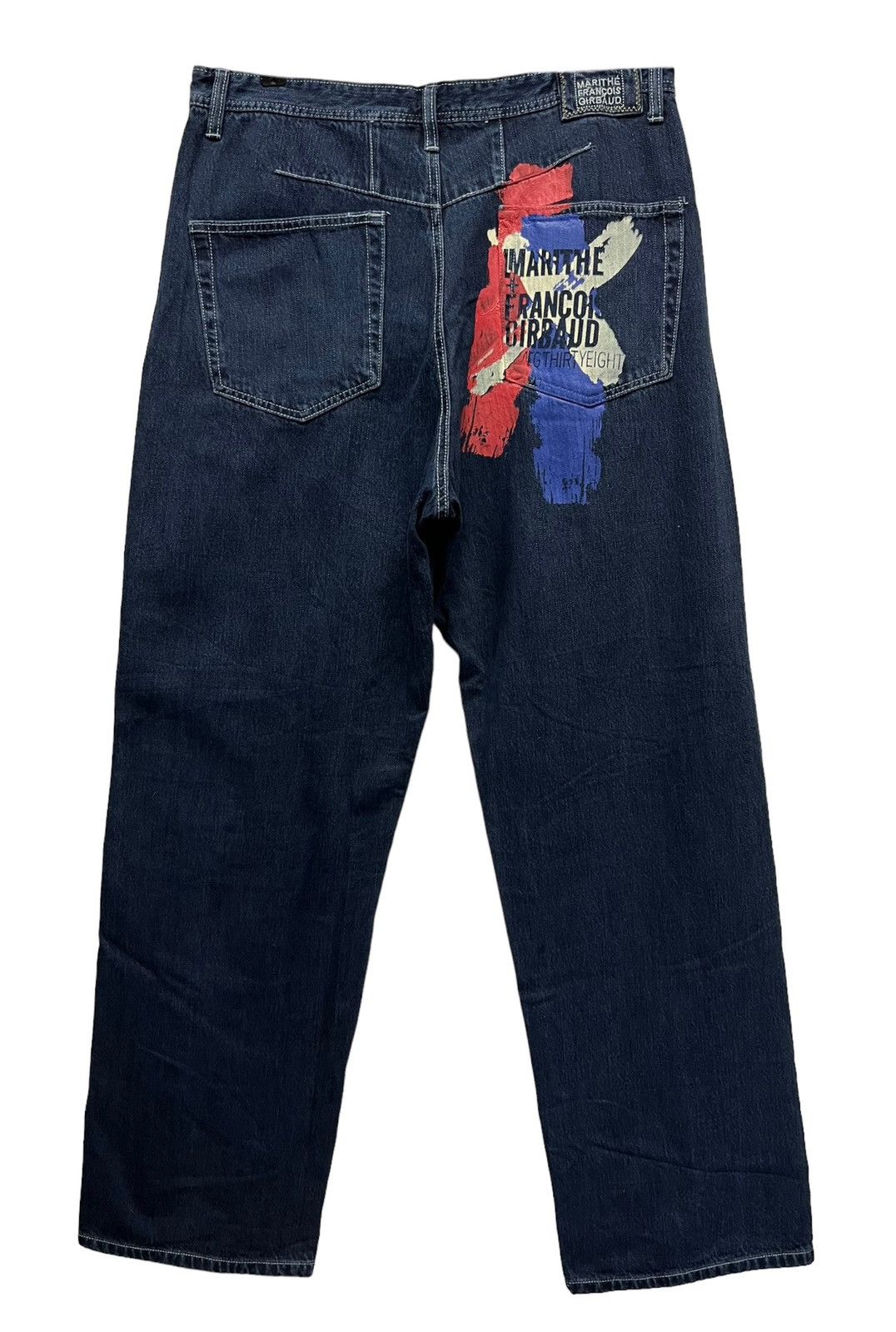 90's MARITHE FRANCOIS GIRBAUD Art Painted Baggy Denim Pants