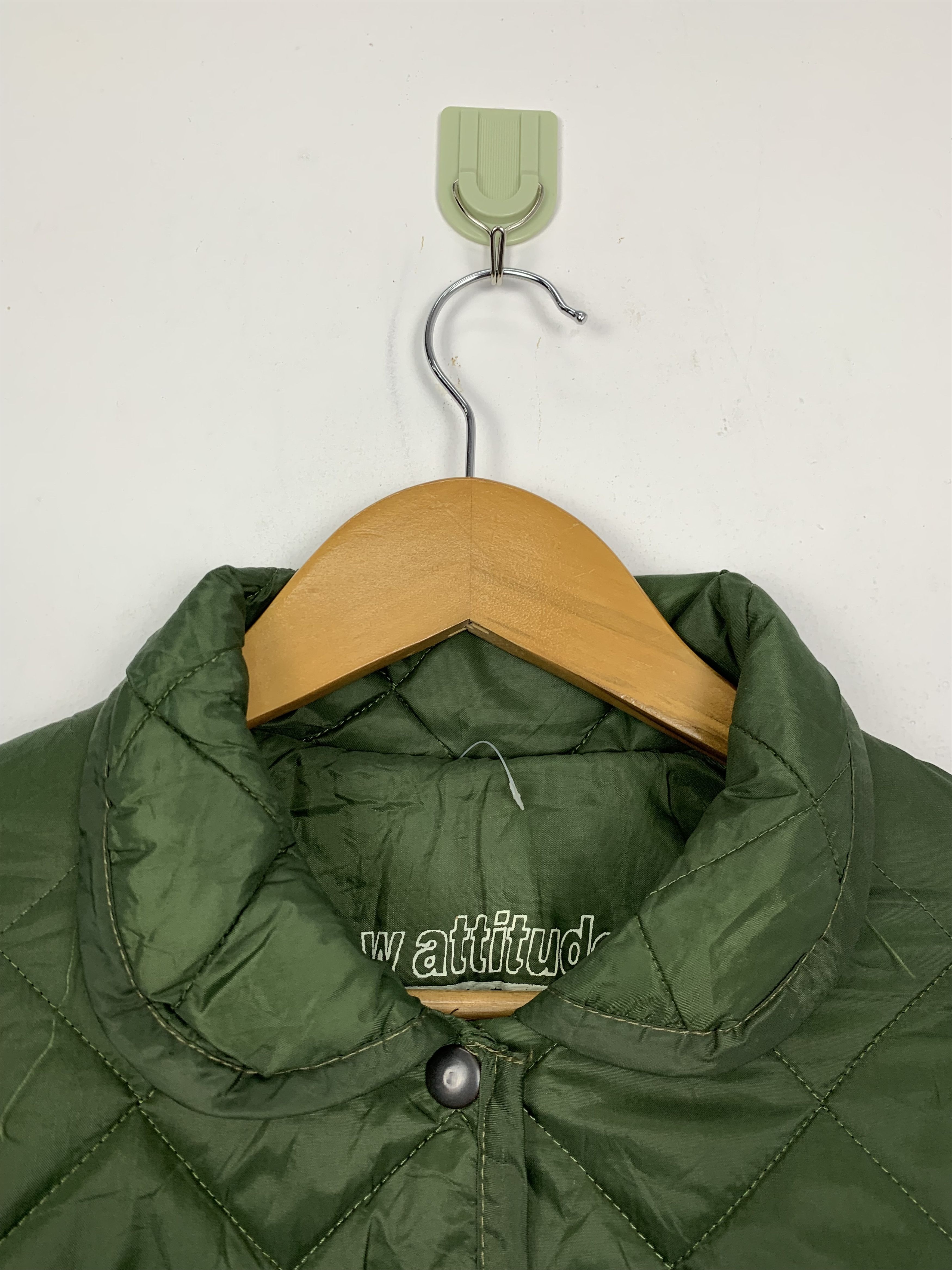 Japanese Brand Vintage New Attitude 32 Quilted Green Jacket J0656 Size US S / EU 44-46 / 1 - 5 Thumbnail