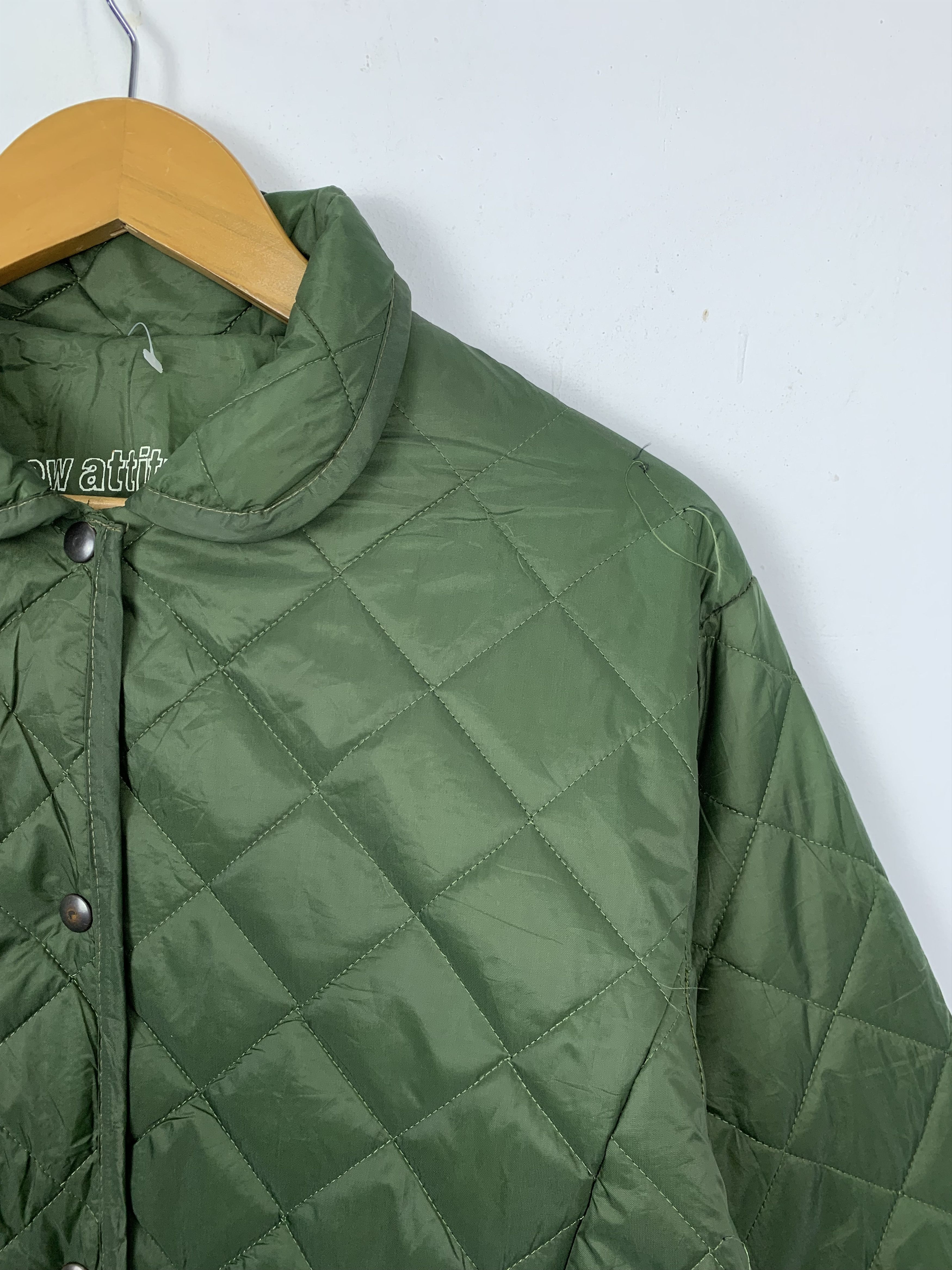 Japanese Brand Vintage New Attitude 32 Quilted Green Jacket J0656 Size US S / EU 44-46 / 1 - 4 Thumbnail