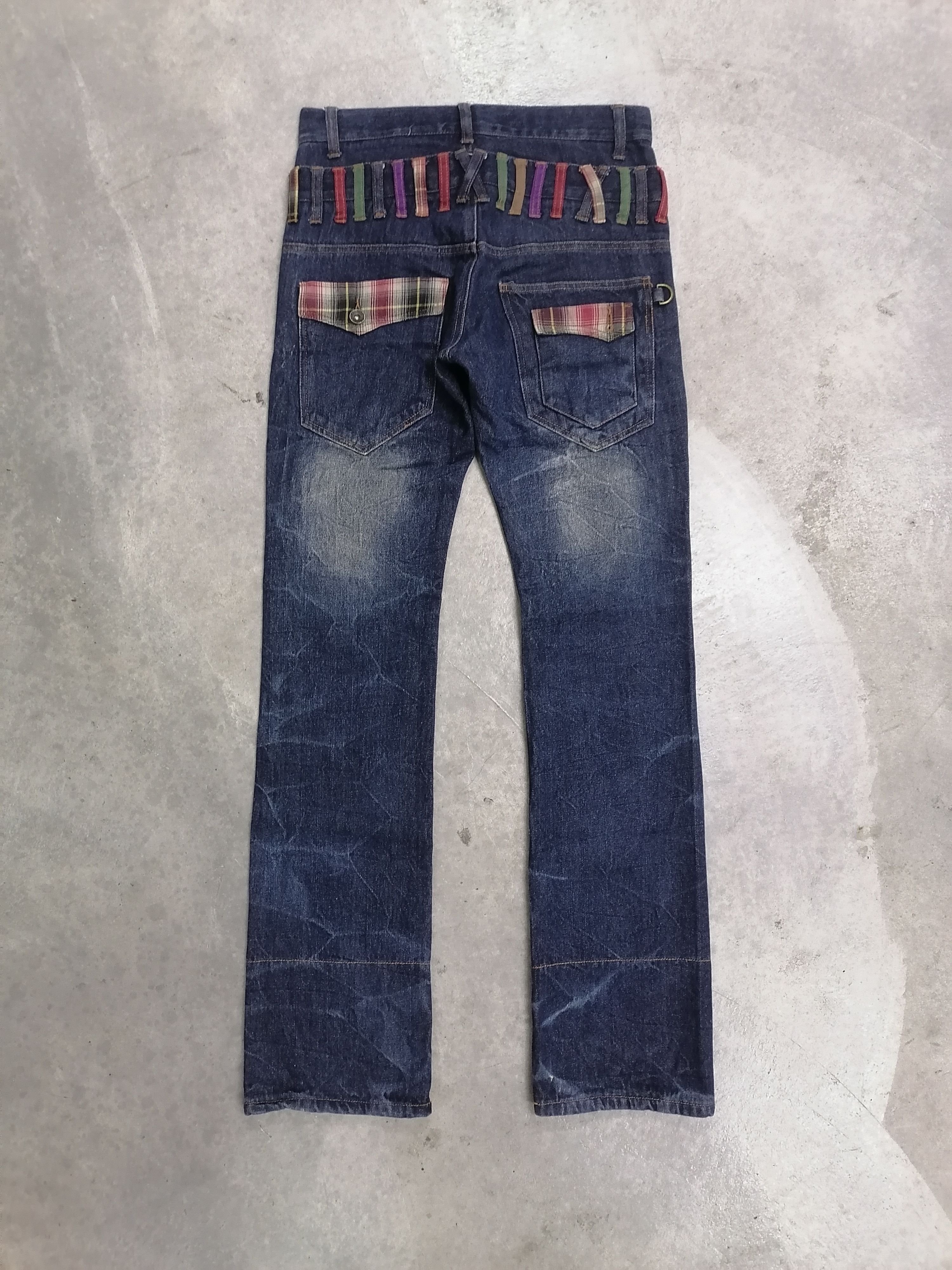 Japanese Brand Sickk❗Double Focus Double Waist Distressed Denim Pants🔥 Size US 30 / EU 46 - 5 Thumbnail