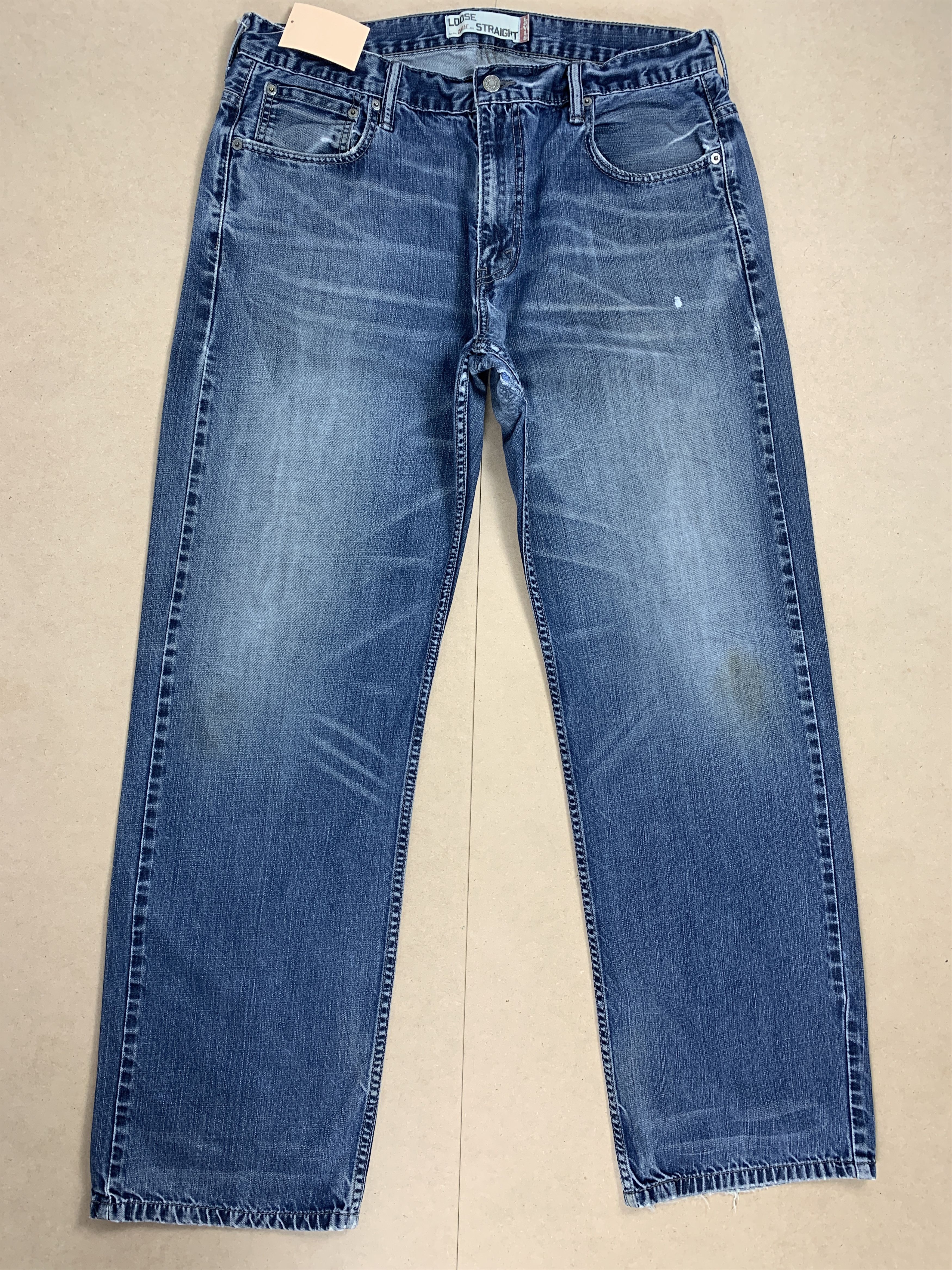 Levi's × Vintage Vintage Levis 569 Straight Cut Faded Blue Jeans Size US 36 / EU 52 - 1 Thumbnail